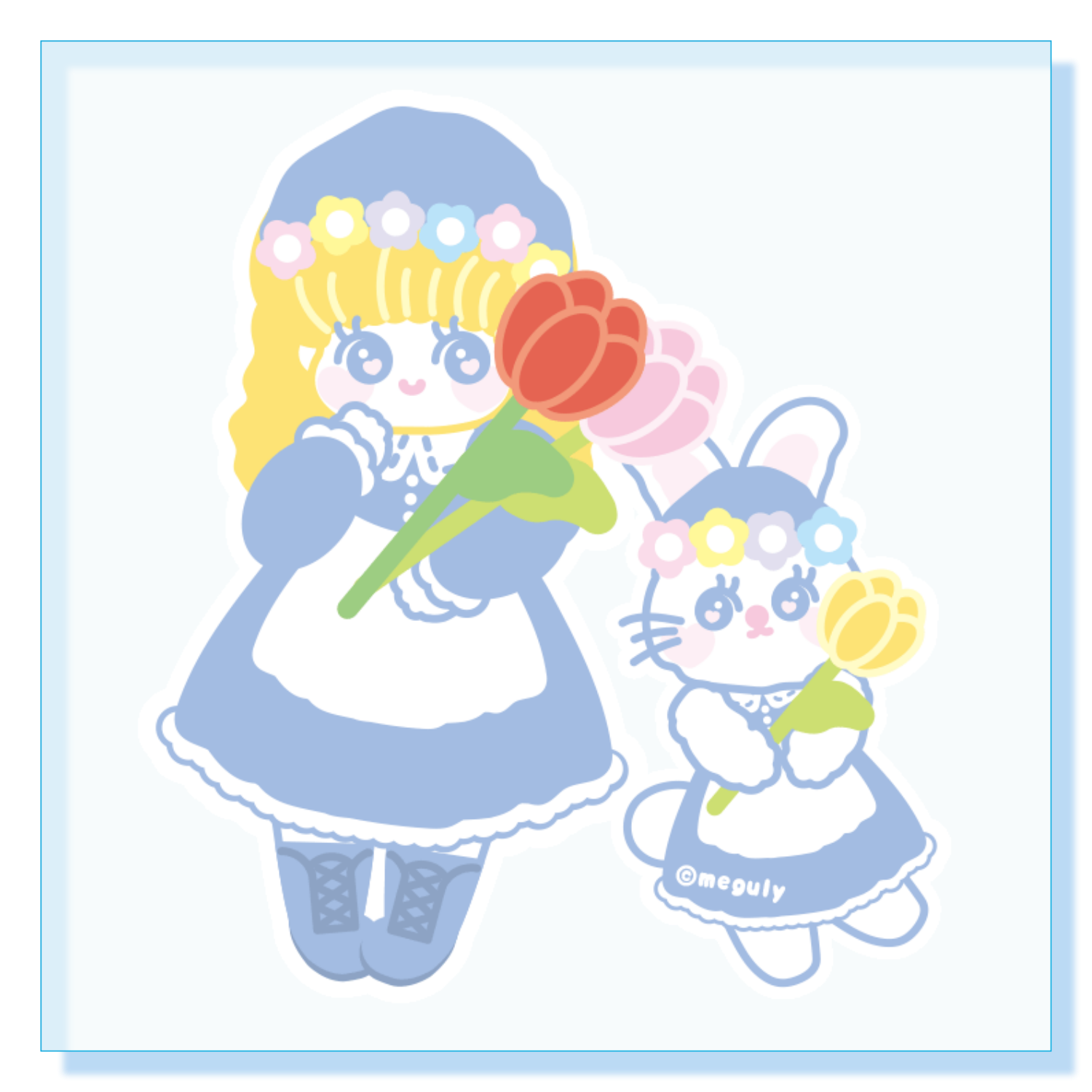 チューリップまつり アクリルブロック (100 x 100mm)