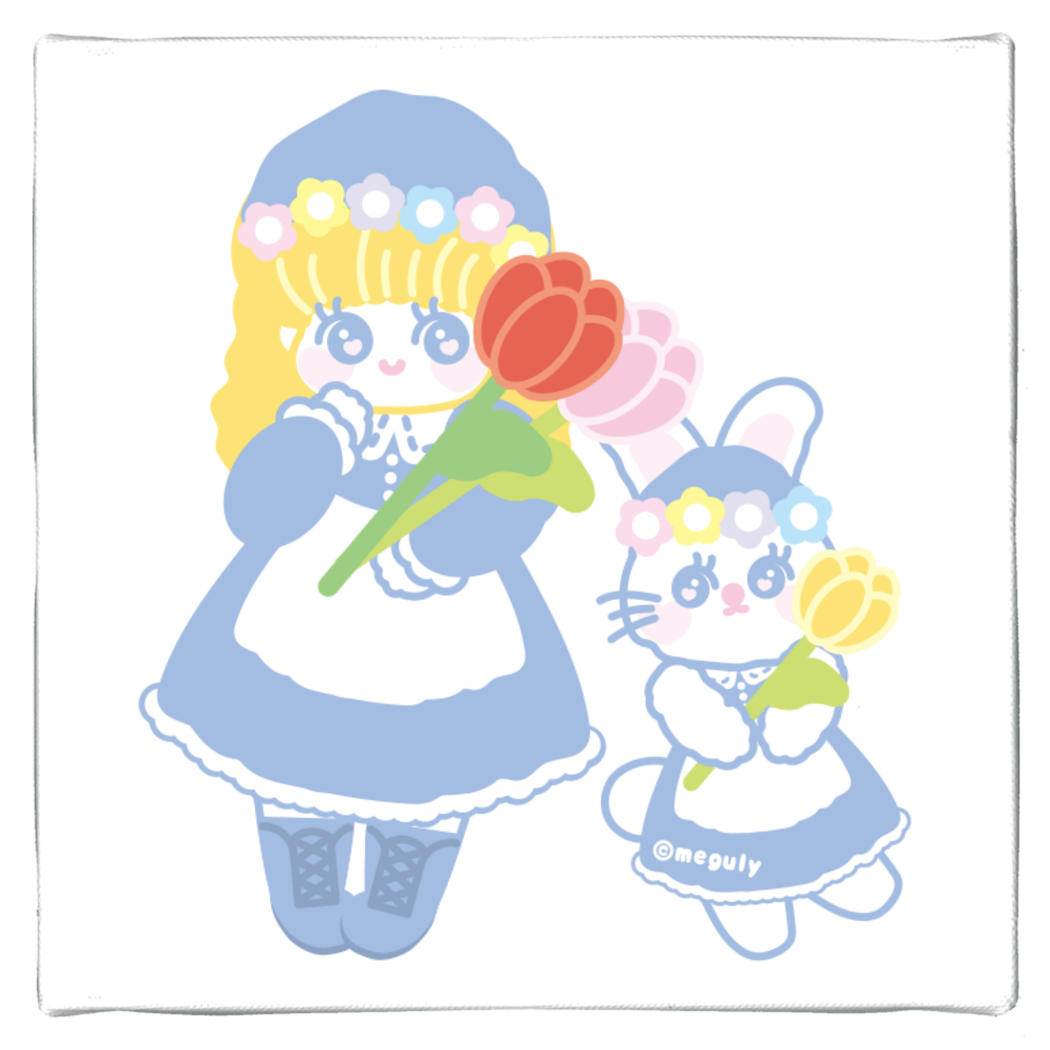 チューリップまつり ファブリックパネル (180×180mm)