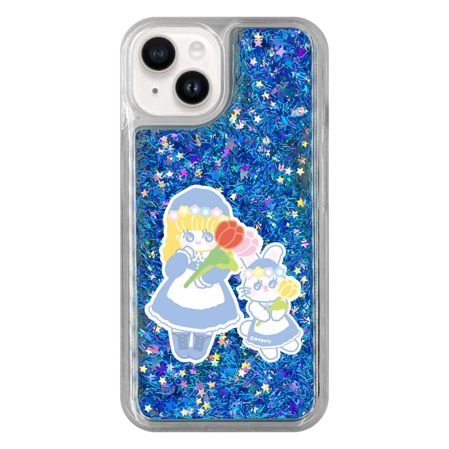 チューリップまつり iPhone15 グリッターケース