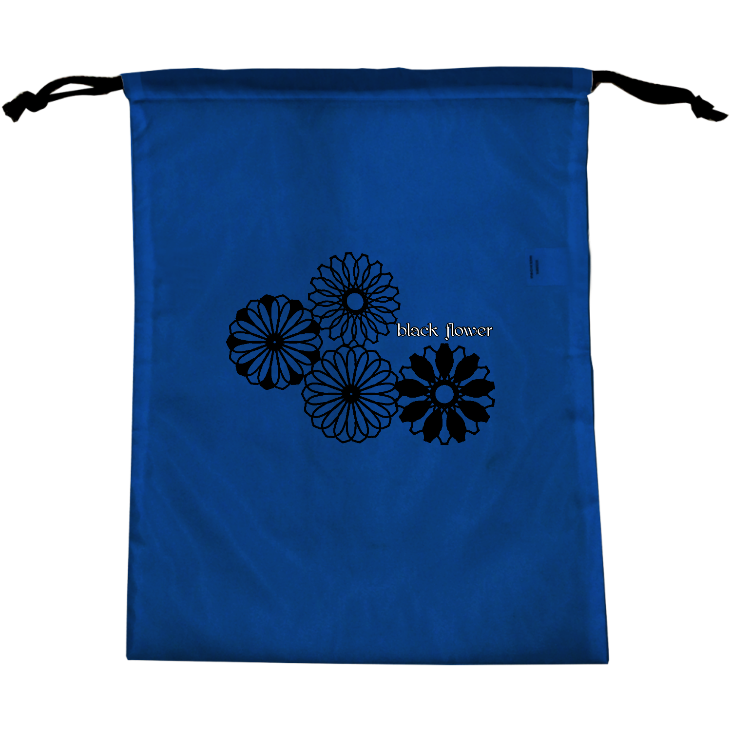 ブラックフラワー マルチ巾着