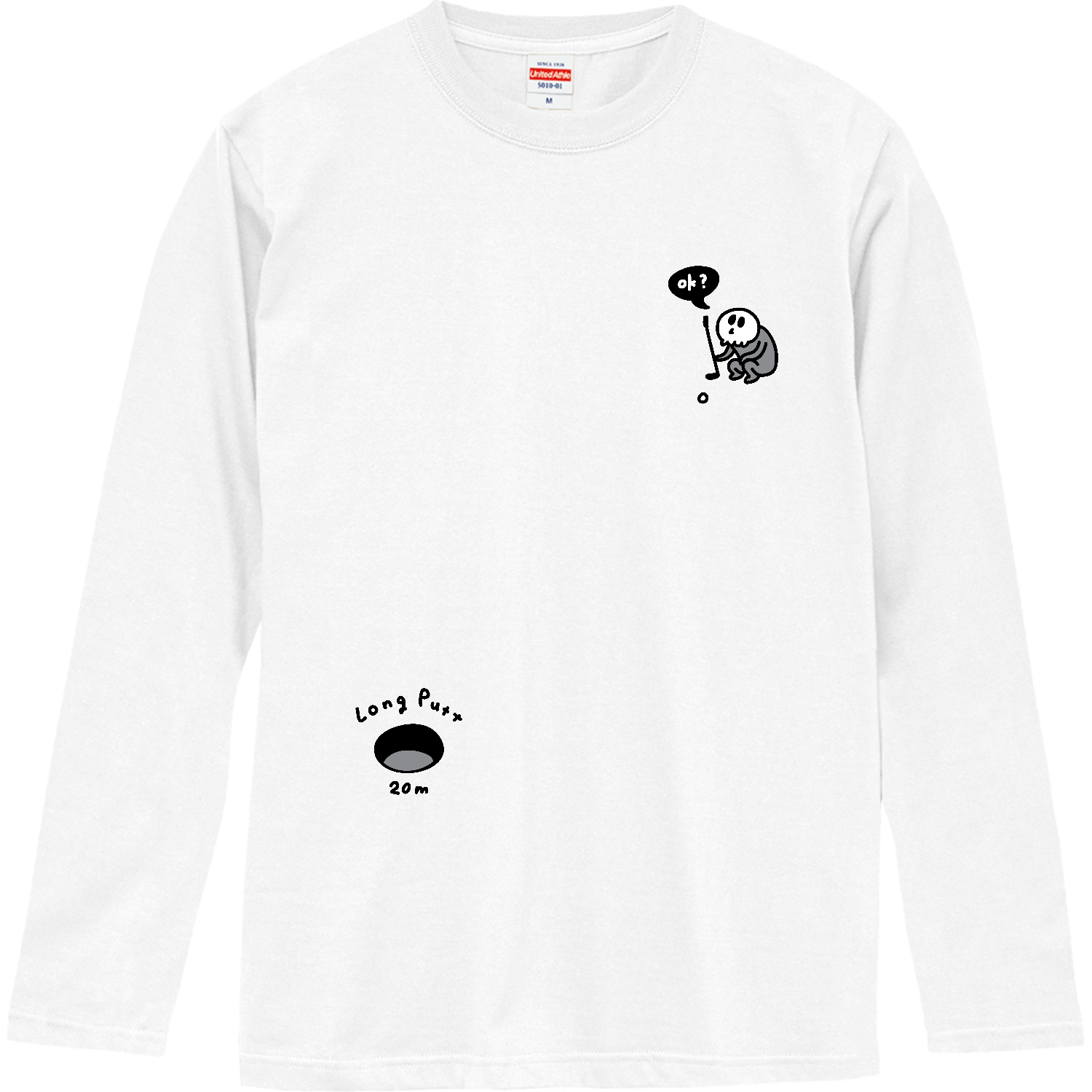 ゴルフ　・ロングパットにOK ロングスリーブTシャツ