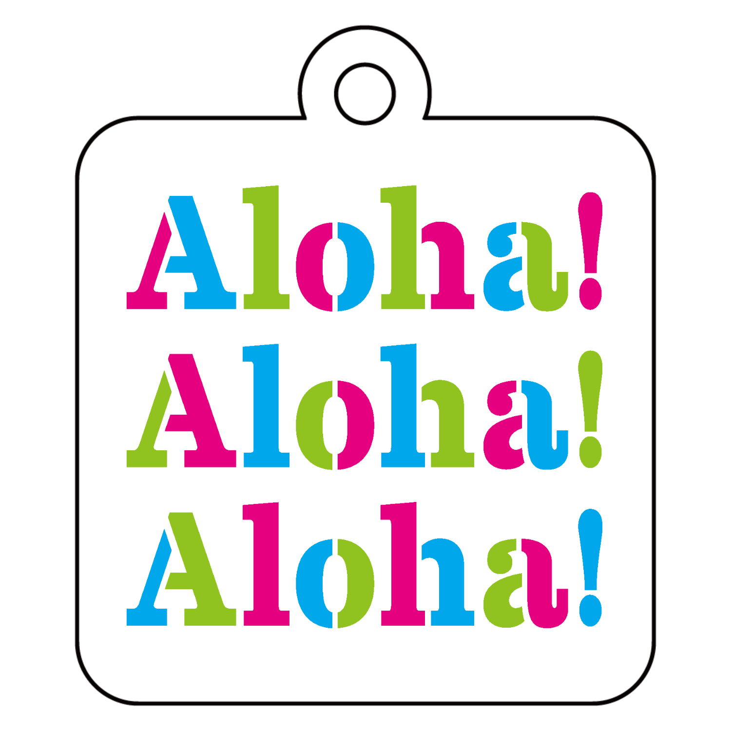 Aloha! 3 アクリルキーホルダー　四角型 (4cm)