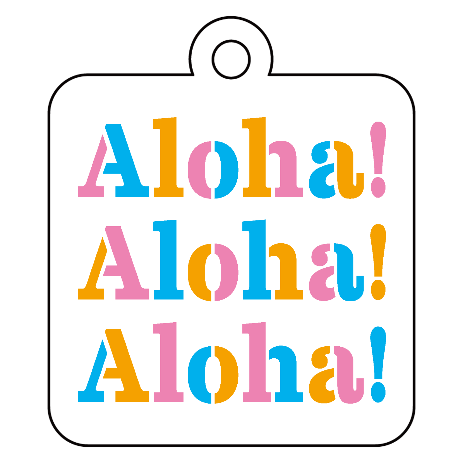 Aloha! 4 アクリルキーホルダー　四角型 (4cm)