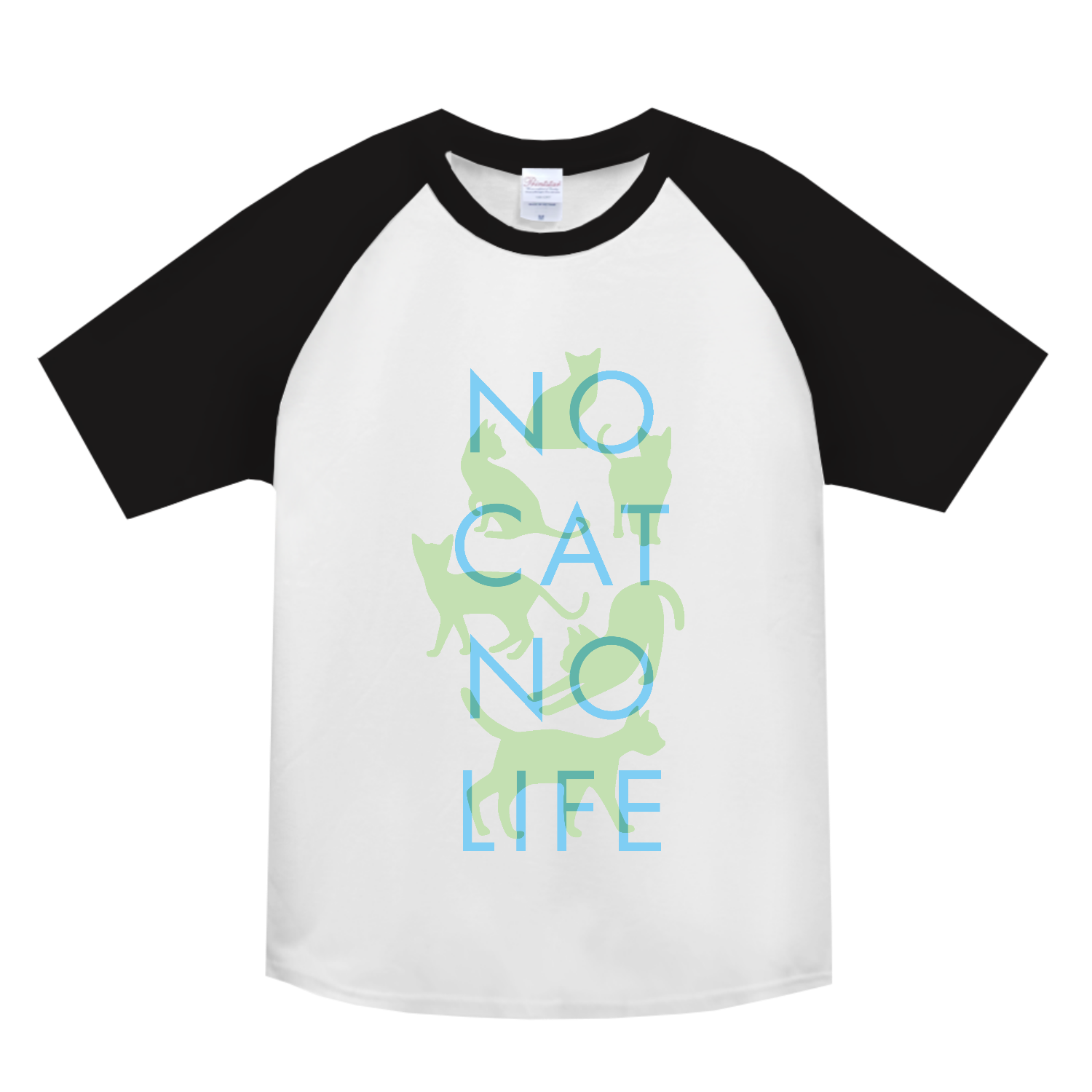 NO CAT NO LIFE  4 ヘビーウェイトラグランＴシャツ