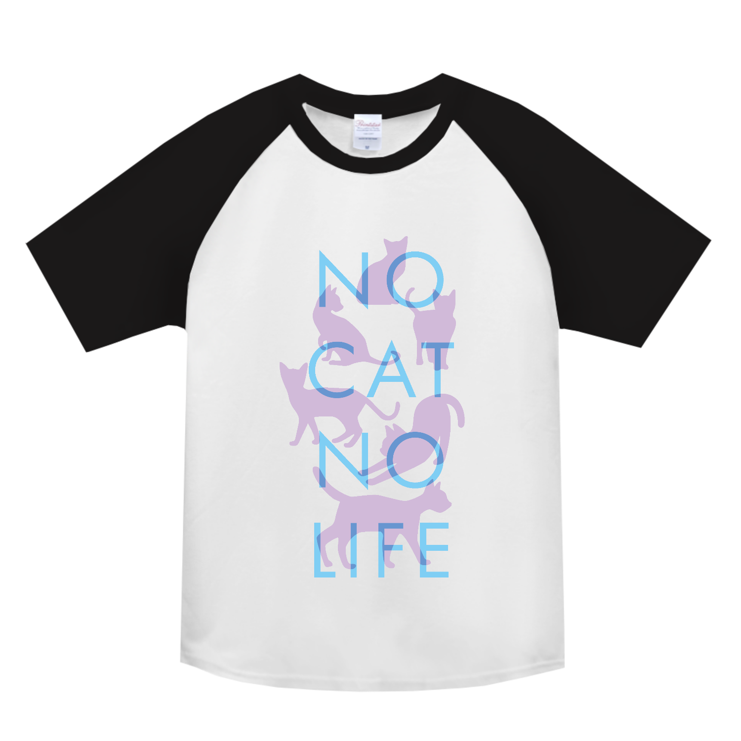 NO CAT NO LIFE 5 ヘビーウェイトラグランＴシャツ