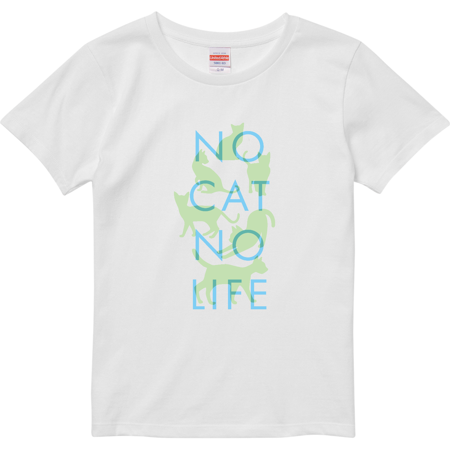 NO CAT NO LIFE  4 ハイクオリティーTシャツ（ガールズ）