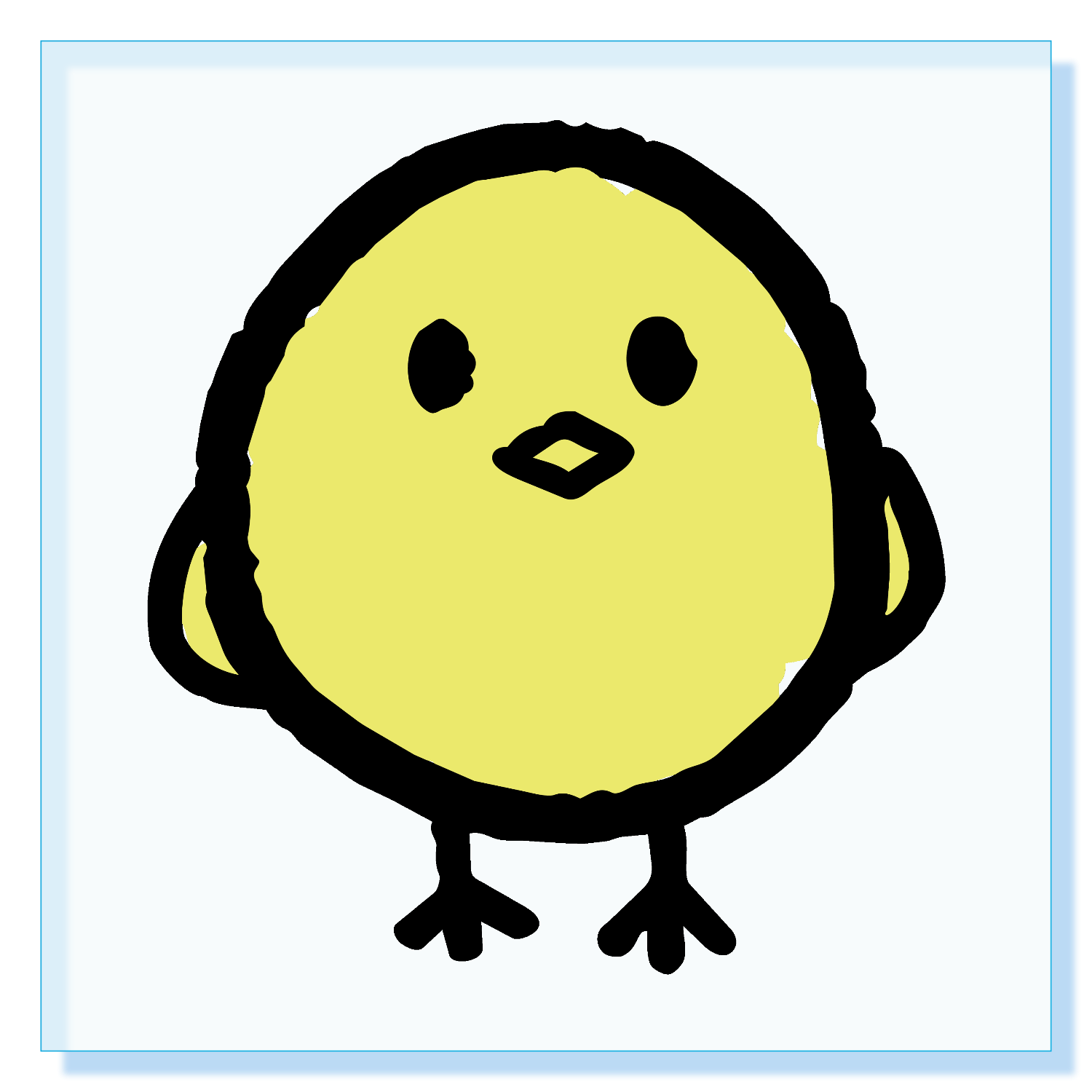 ただのひよこちゃん アクリルブロック (100 x 100mm)