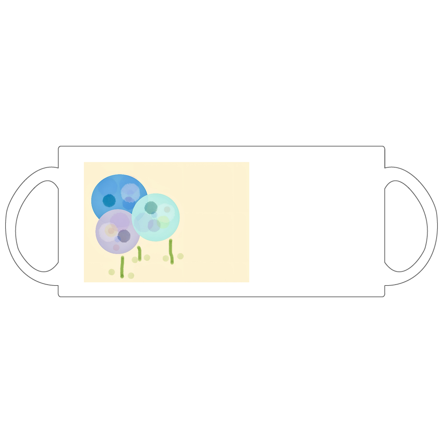 海月のような花定番マグカップ1
