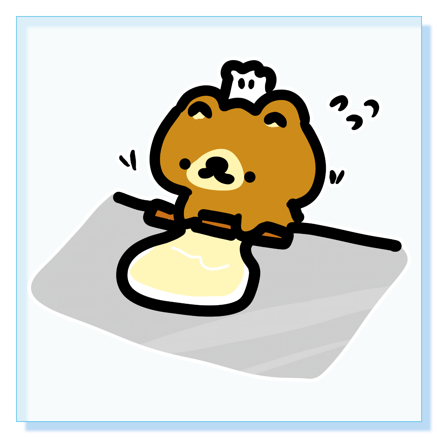 熊のぱんやさん！ アクリルブロック (100 x 100mm)