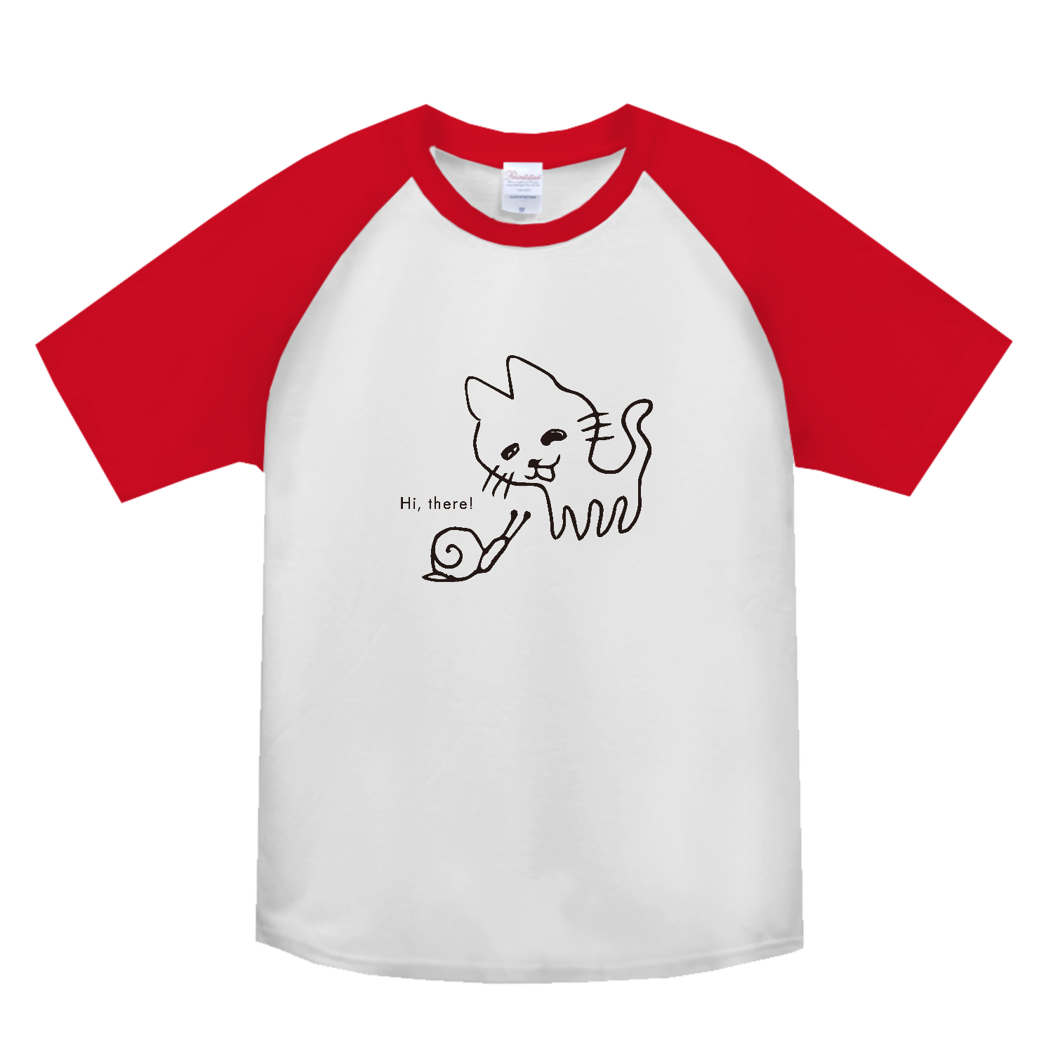 Hi, there! やあ! ヘビーウェイトラグランＴシャツ