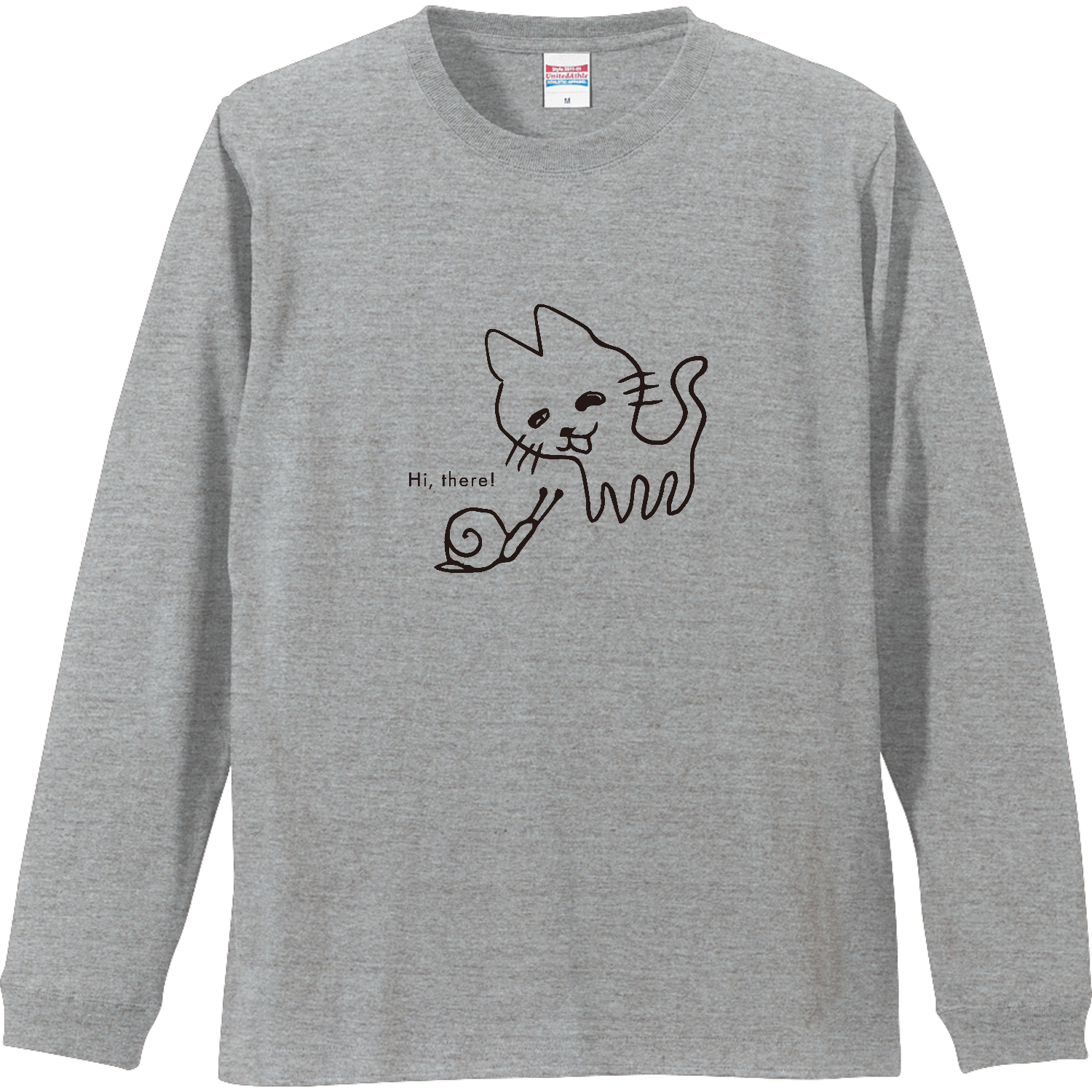 Hi, there! やあ! リブ付 ロングスリーブＴシャツ