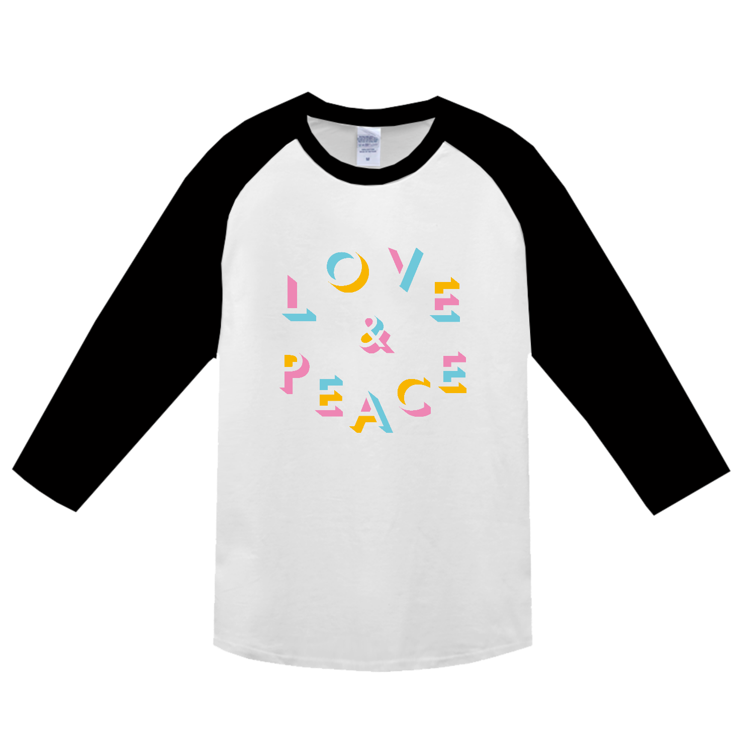 Love & Peace ヘビーウェイトベースボールＴシャツ