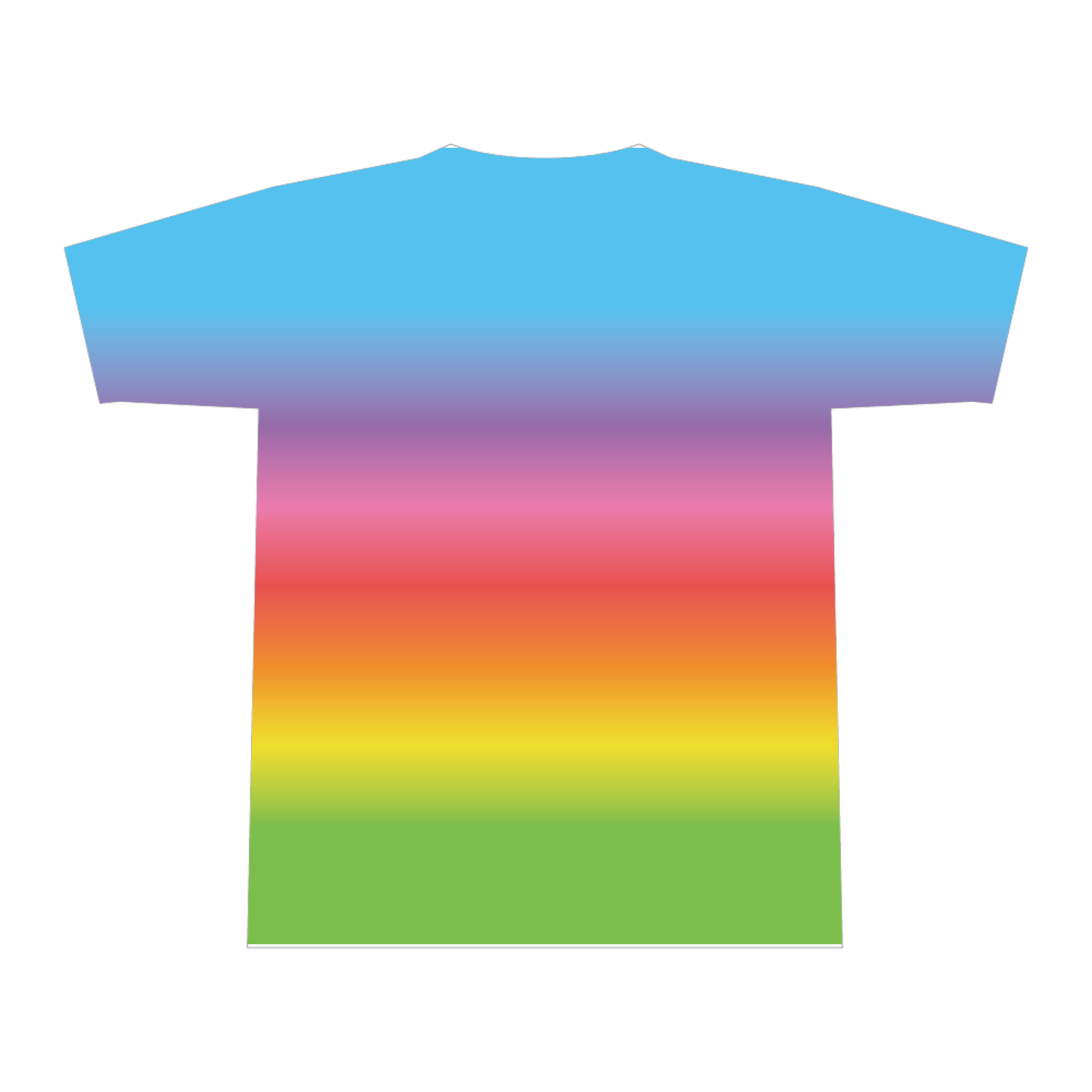 グラデーション　虹全面インクジェットTシャツ(S)2