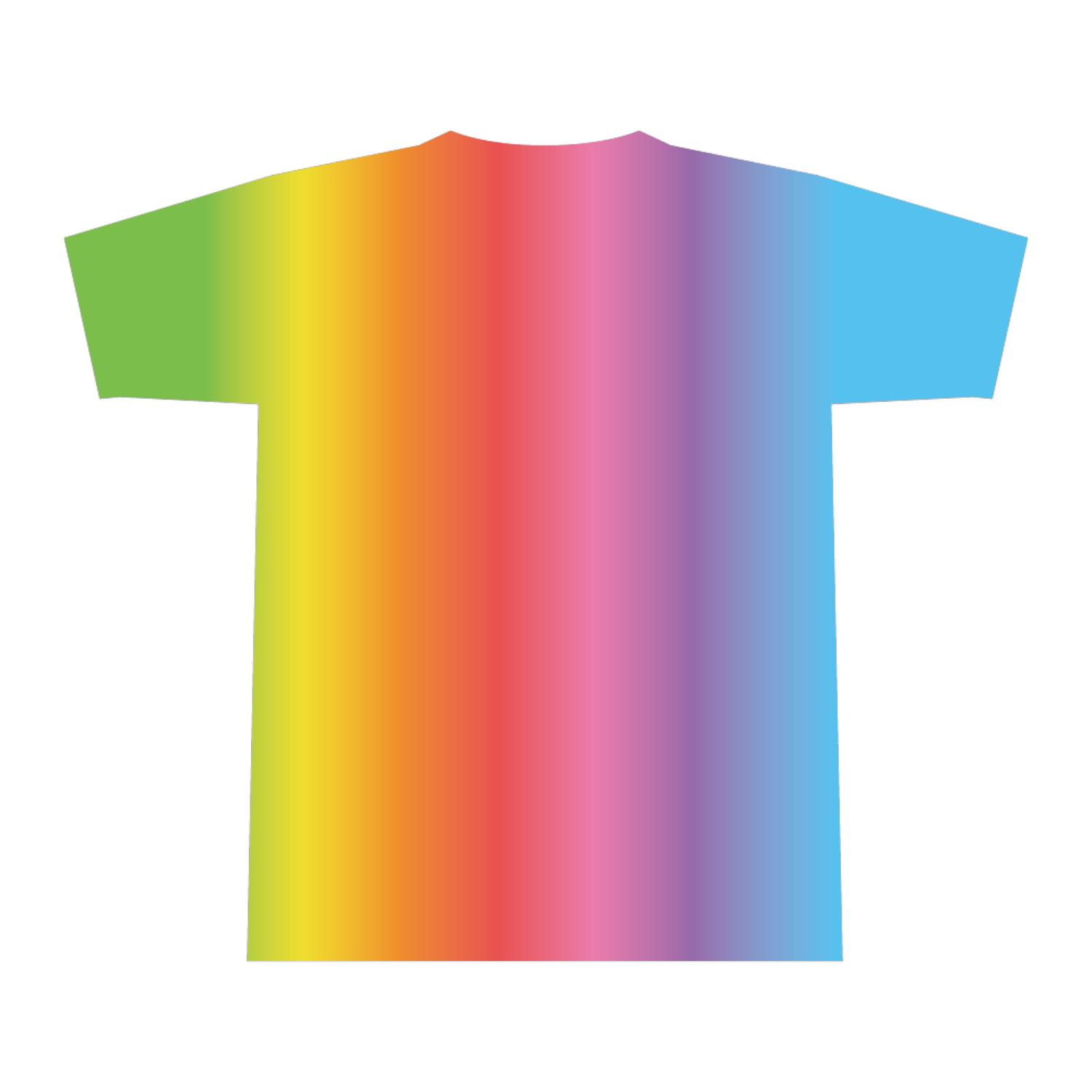 グラデーション　虹全面インクジェットTシャツ(M)2