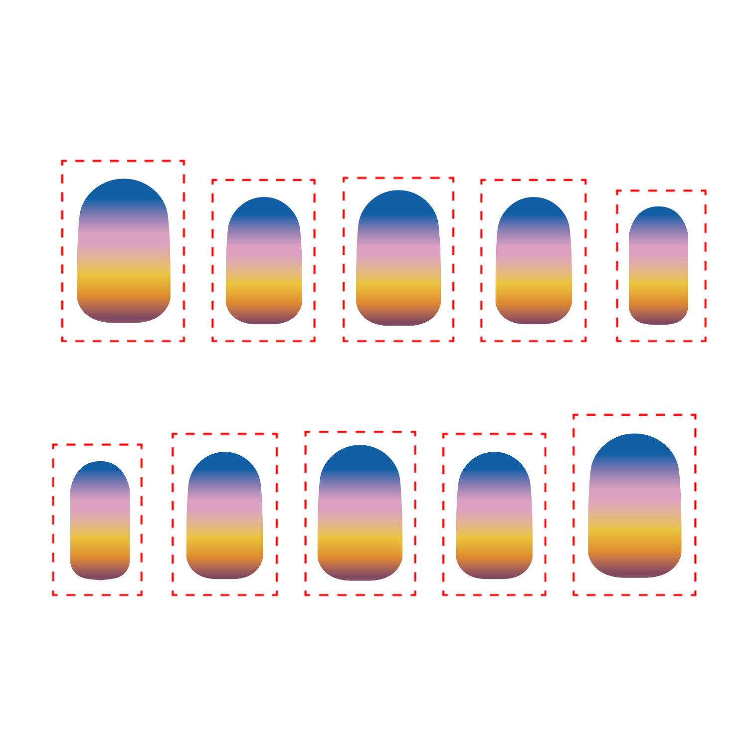 グラデーション・サンセットネイルチップSS1