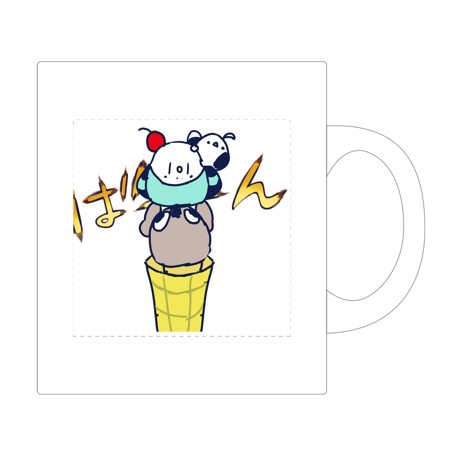 だら鳥 ワンポイント マグカップ