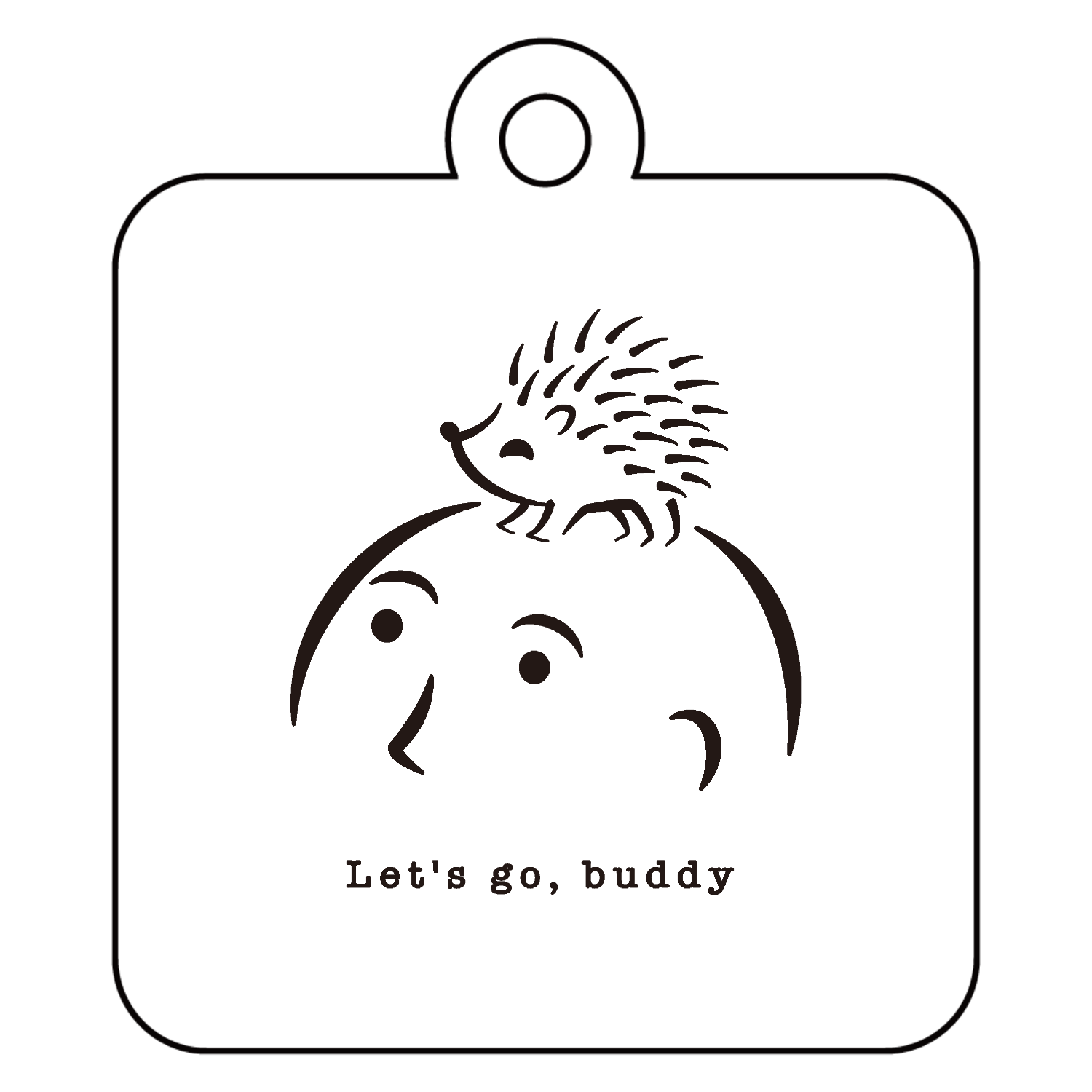 行くぜ相棒・Let's go, buddy アクリルキーホルダー　四角型 (4cm)