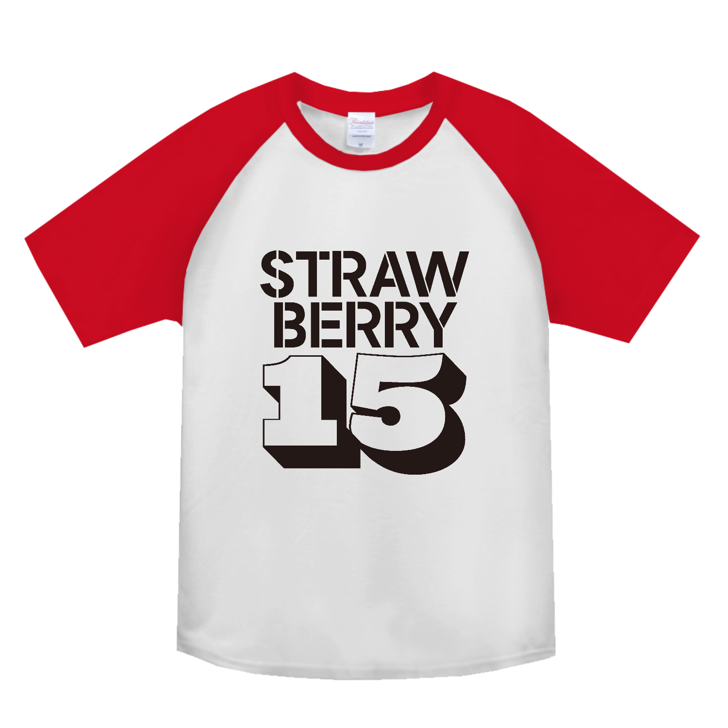 STRAWBERRY 15・イチゴ大好き ヘビーウェイトラグランＴシャツ