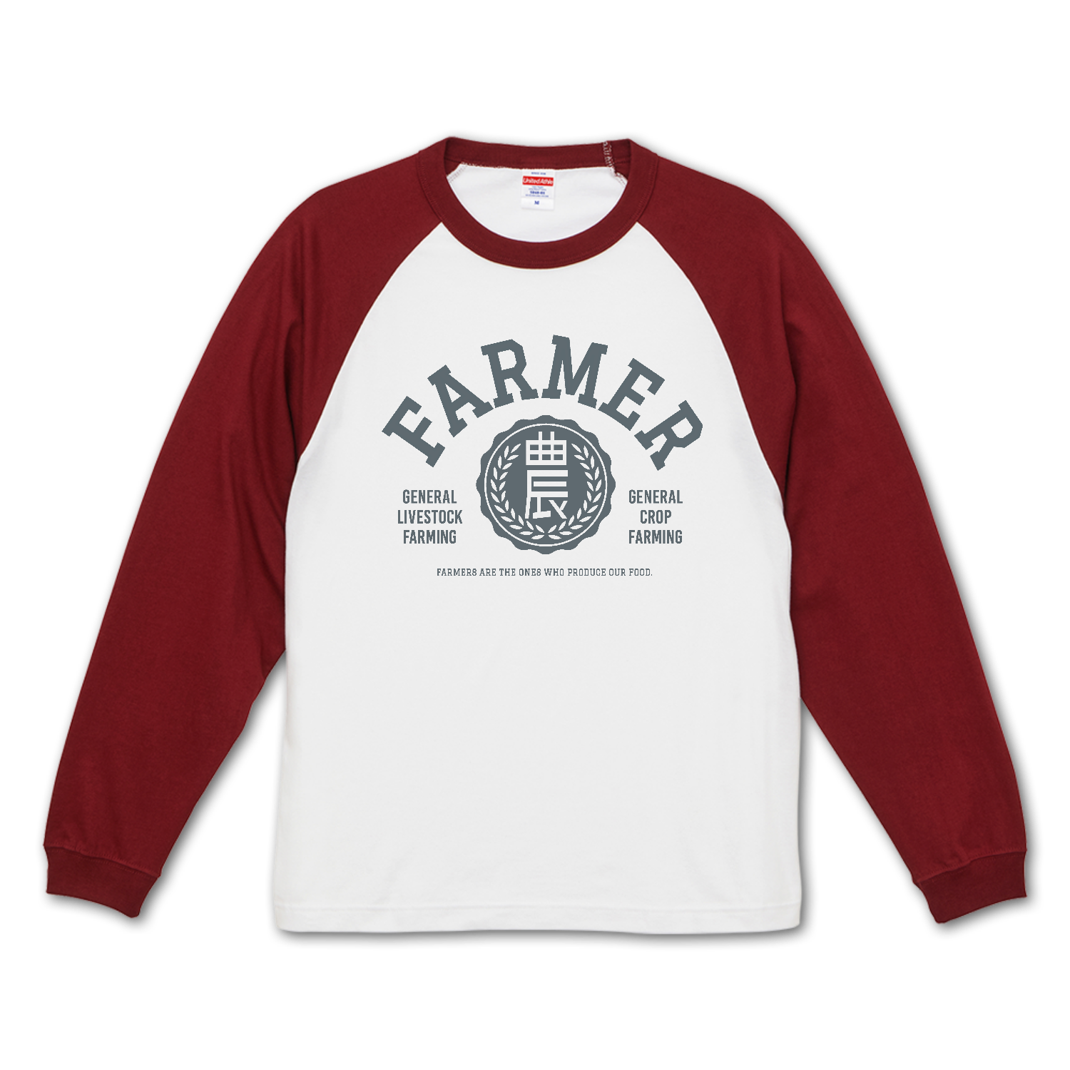FARMER・農家 01 ラグランロングスリーブTシャツ（1.6インチリブ）