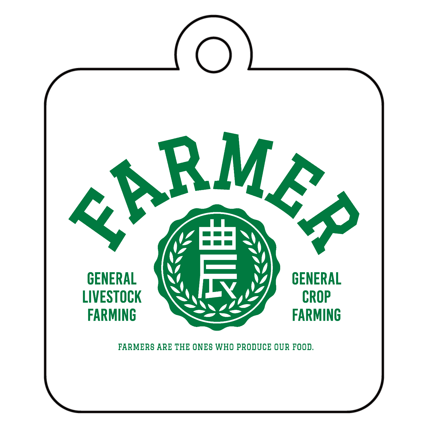FARMER・農家 02 アクリルキーホルダー　四角型 (4cm)
