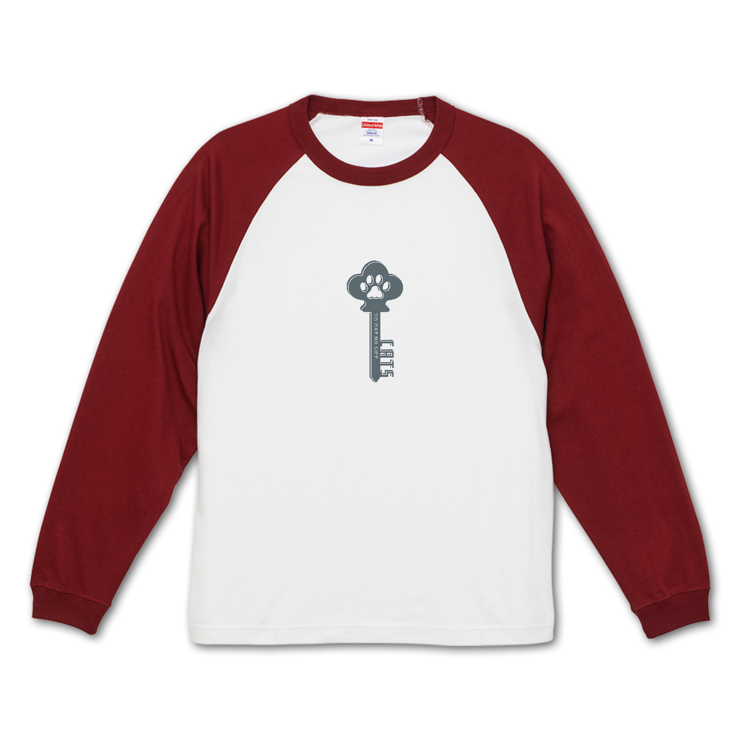 猫の鍵・NO CAT NO LIFE ネコが好き! 2 ラグランロングスリーブTシャツ（1.6インチリブ）