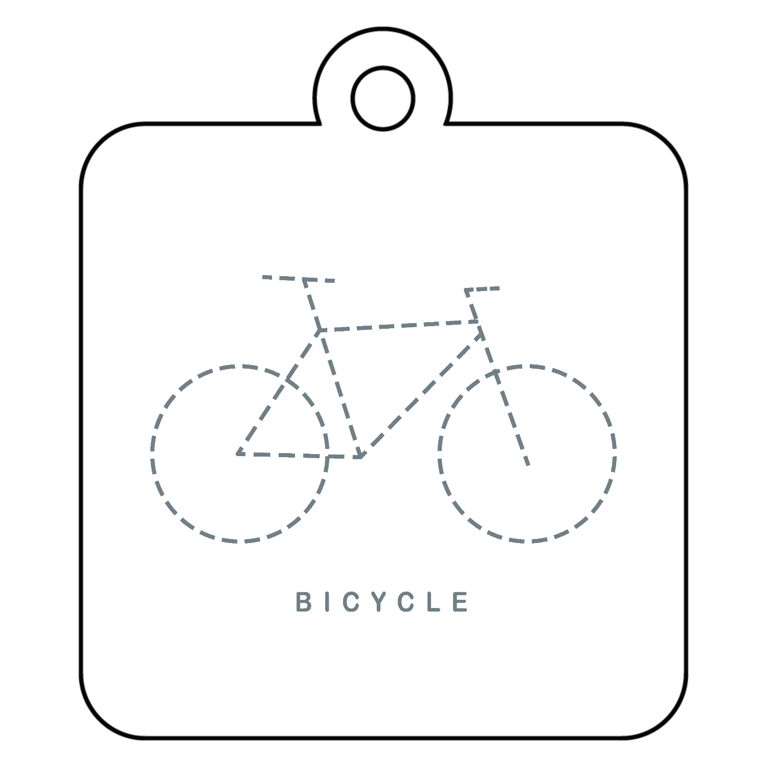BICYCLE 01 アクリルキーホルダー　四角型 (4cm)
