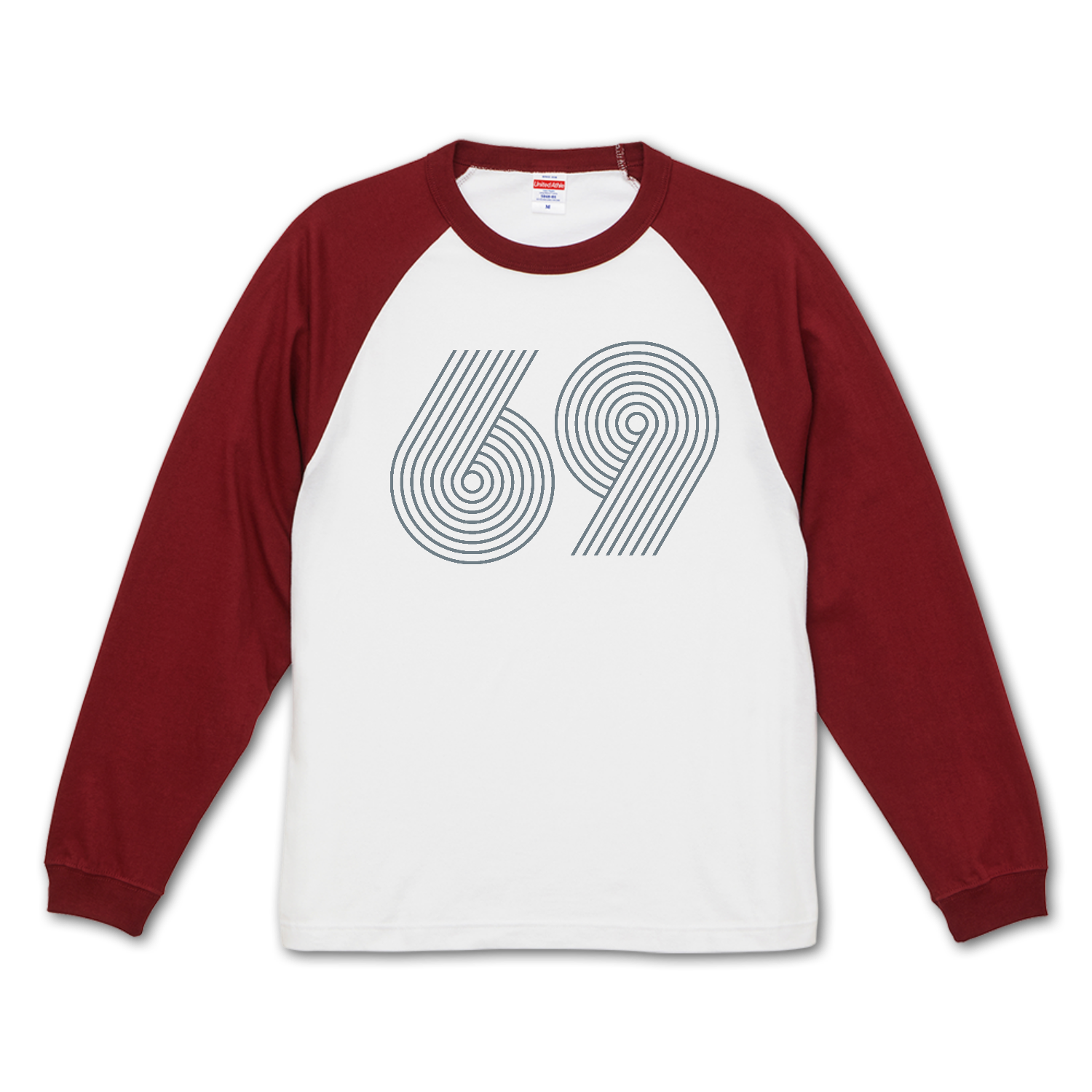69・ROCK ラグランロングスリーブTシャツ（1.6インチリブ）