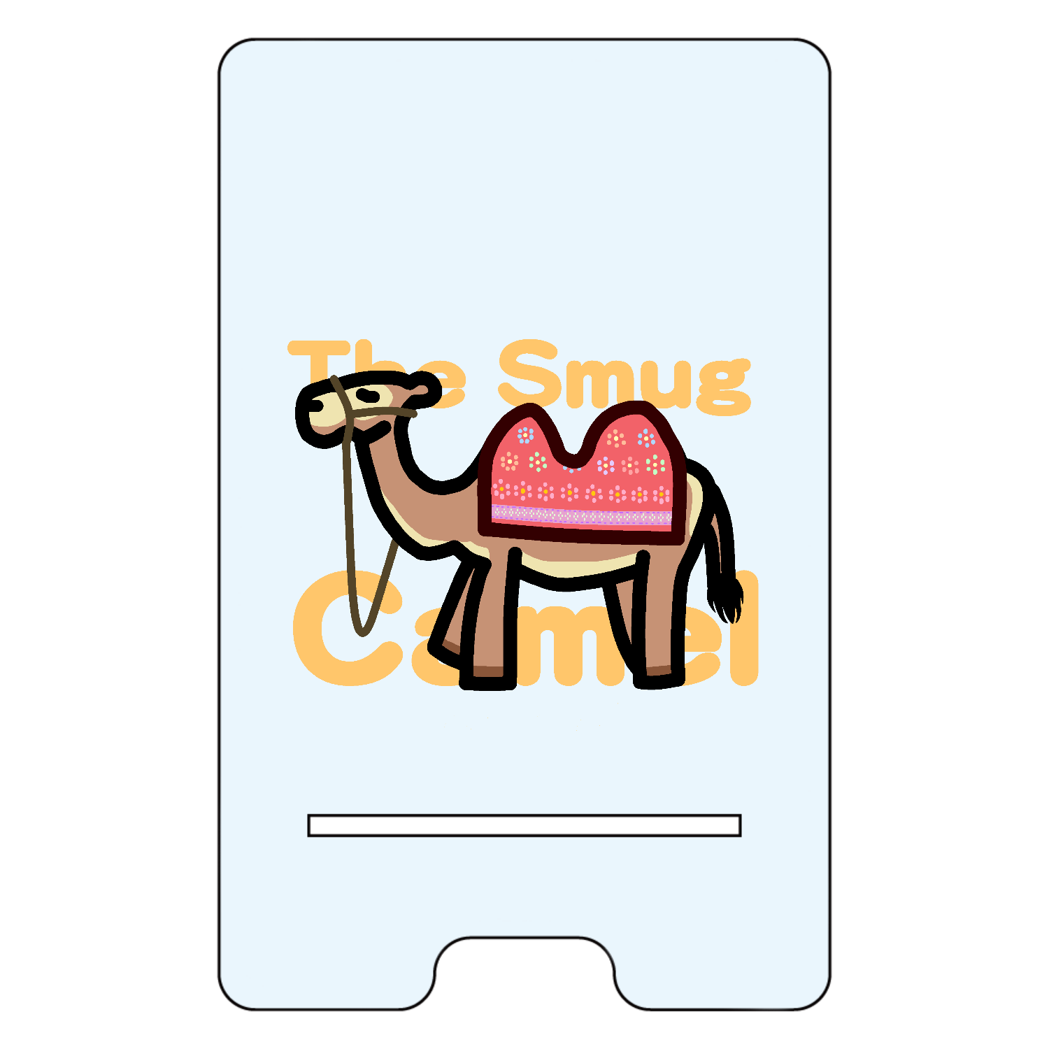 ちょっと得意げなラクダⅡ（橙）アクリル スマホスタンド1