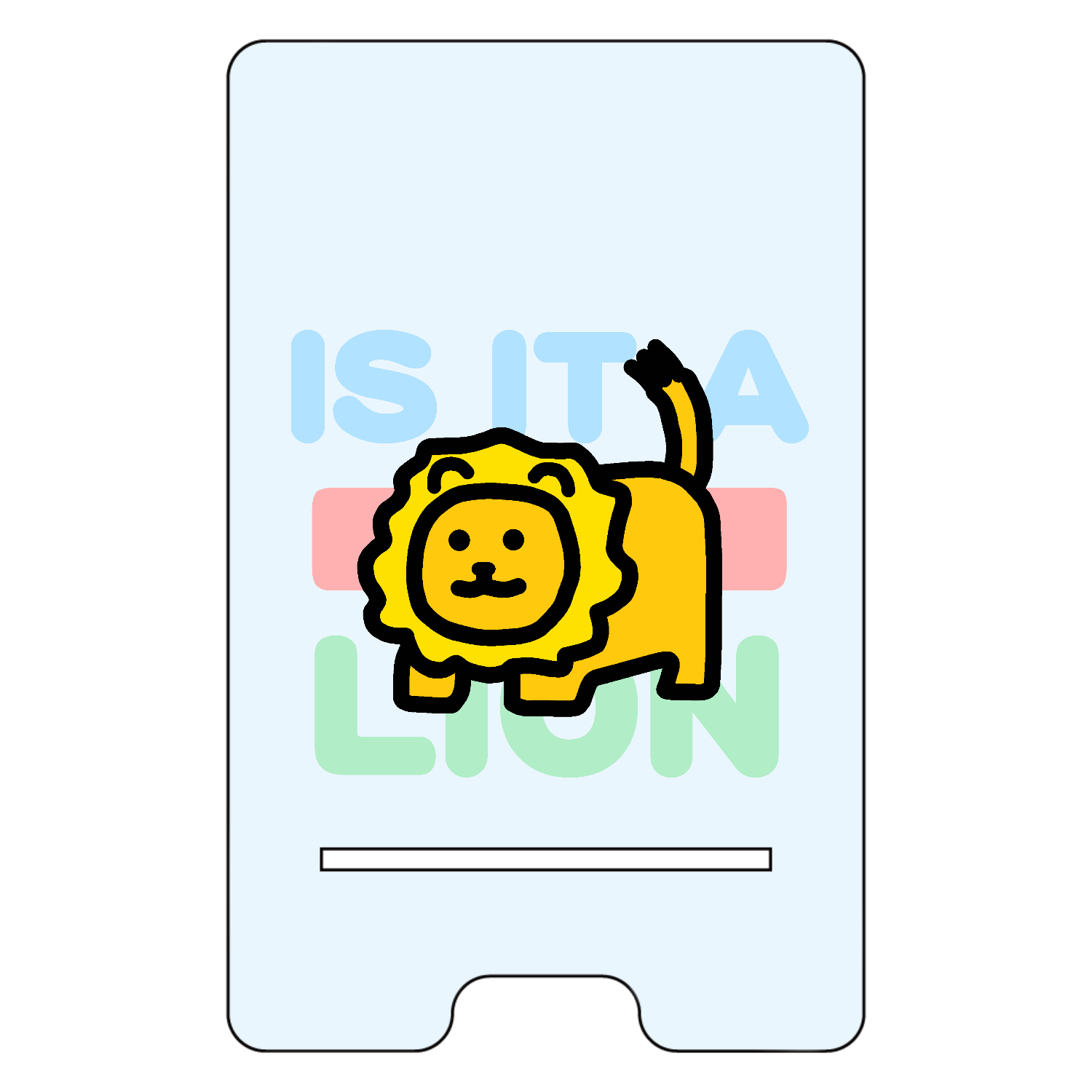 ライオン（カラフル）アクリル スマホスタンド1