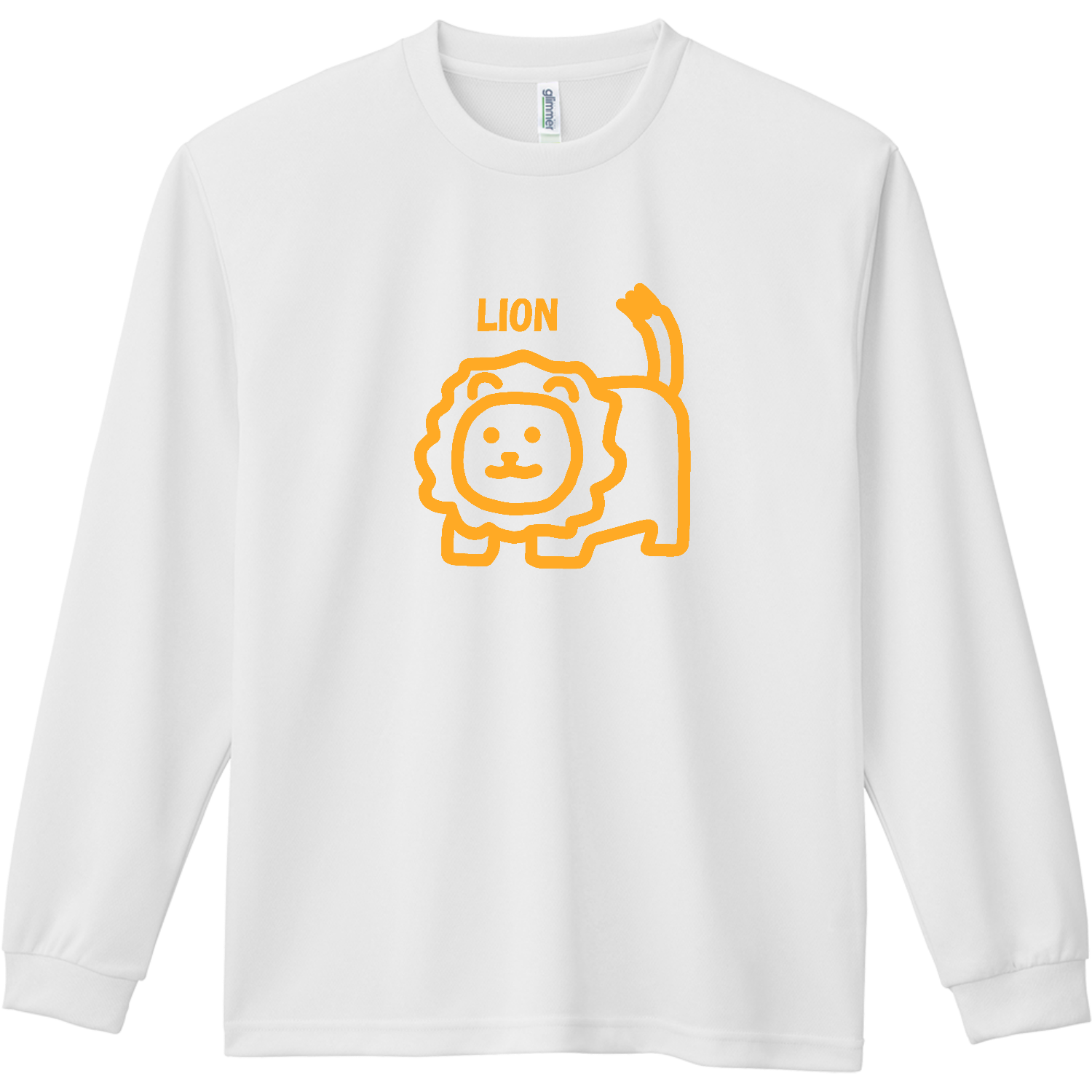 ライオン（橙）ドライ長袖Tシャツの商品購入ページ｜クリエイターの