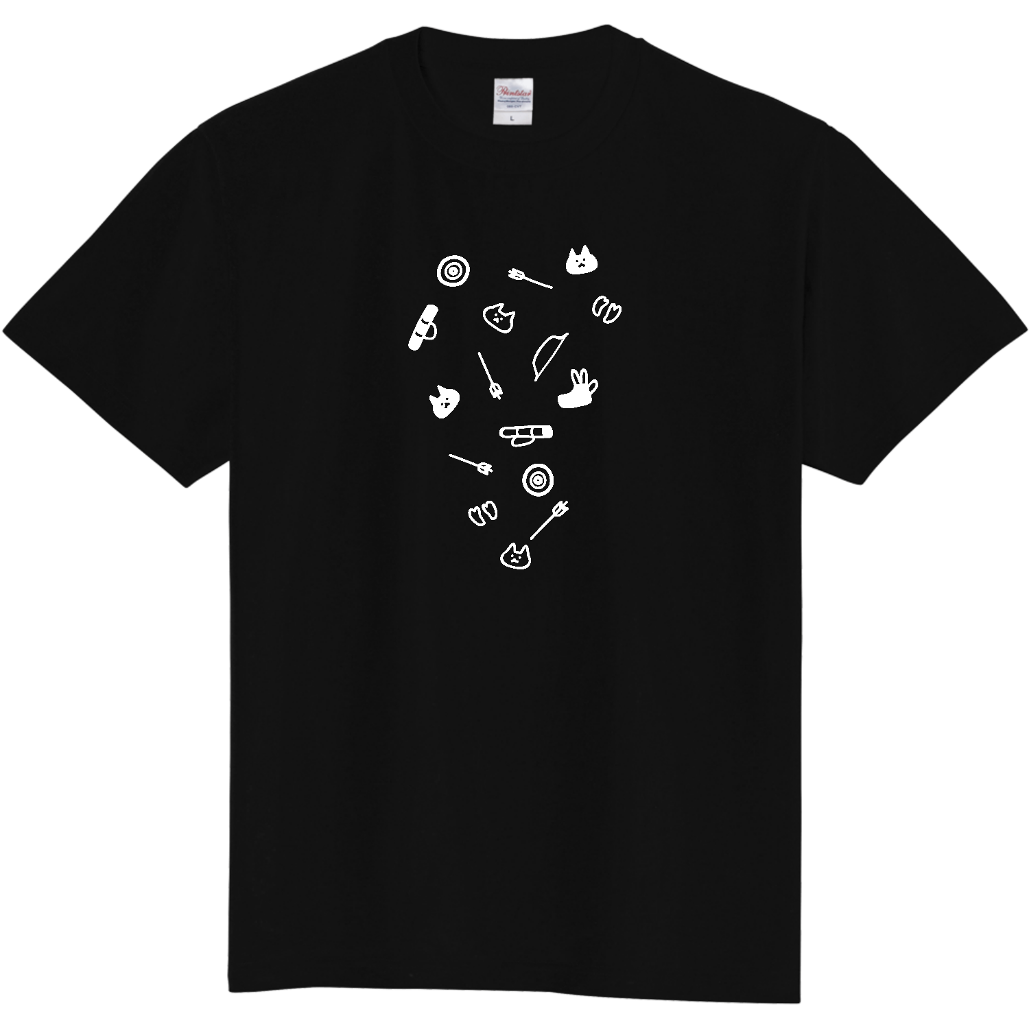弓道　・モノクロ弓道・白ver. 定番Ｔシャツ