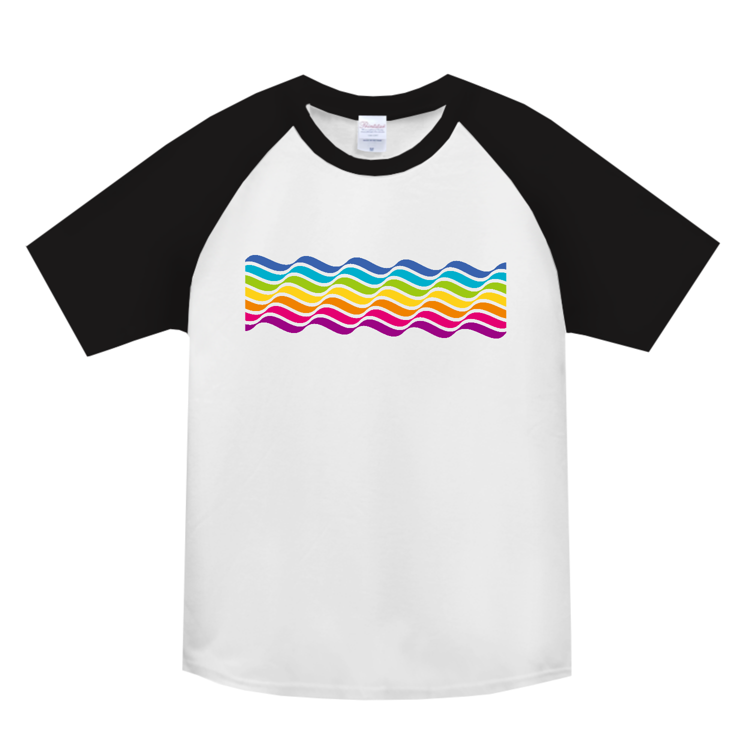 Rainbow wave・虹波  1 ヘビーウェイトラグランＴシャツ