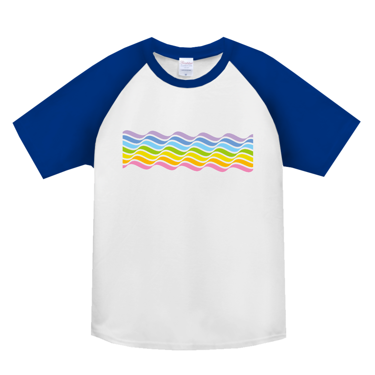  Rainbow wave・虹波 2 ヘビーウェイトラグランＴシャツ