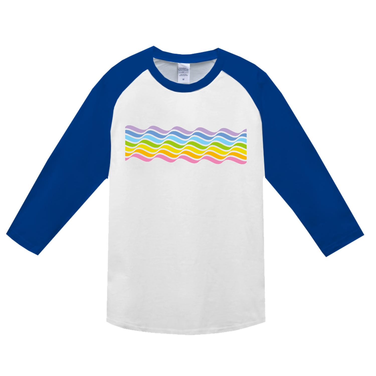  Rainbow wave・虹波 2 ヘビーウェイトベースボールＴシャツ