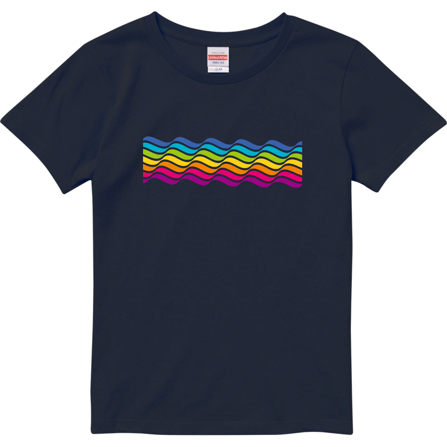 Rainbow wave・虹波  1 ハイクオリティーTシャツ（ガールズ）