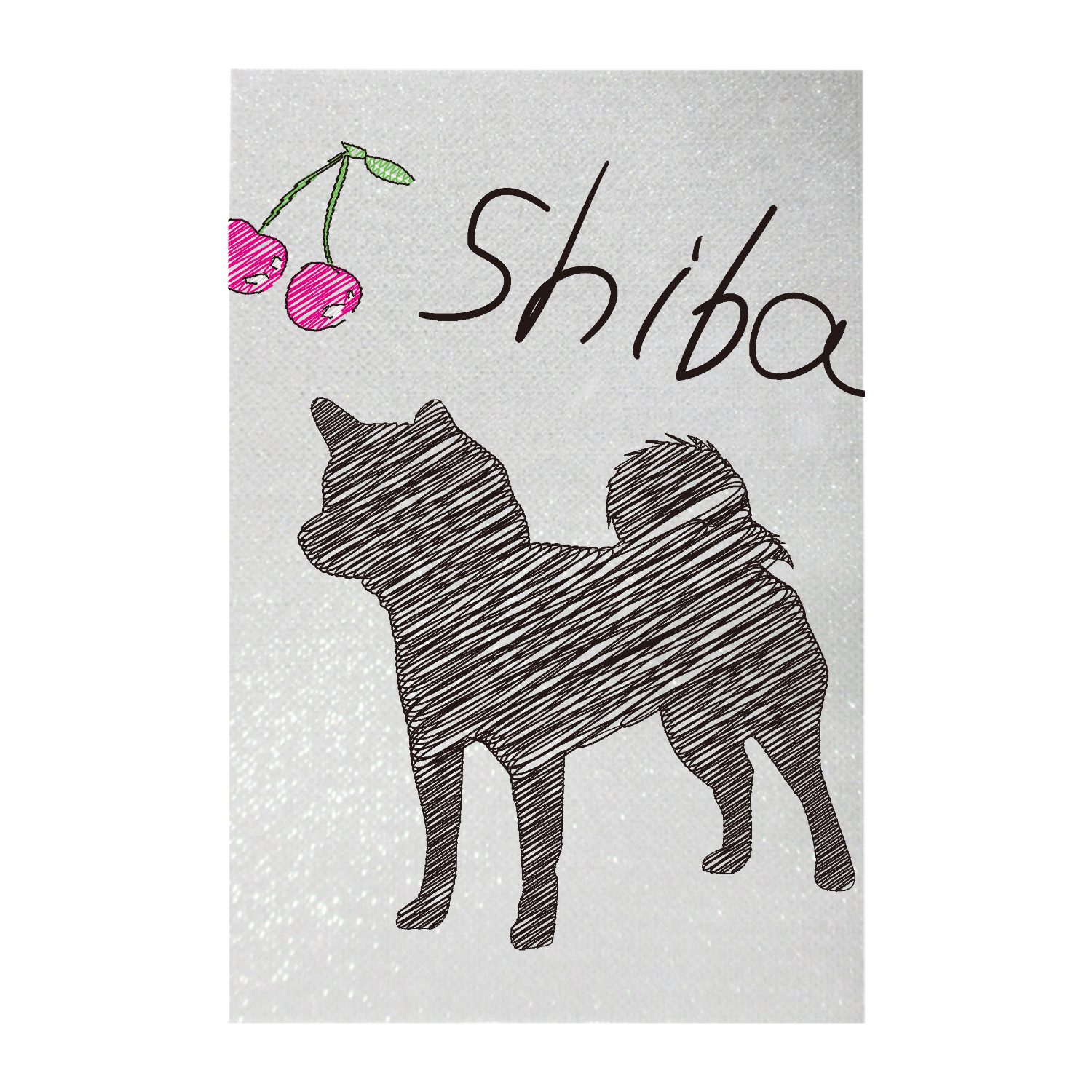 柴犬ラフ画アート ペンライト(シート印刷)