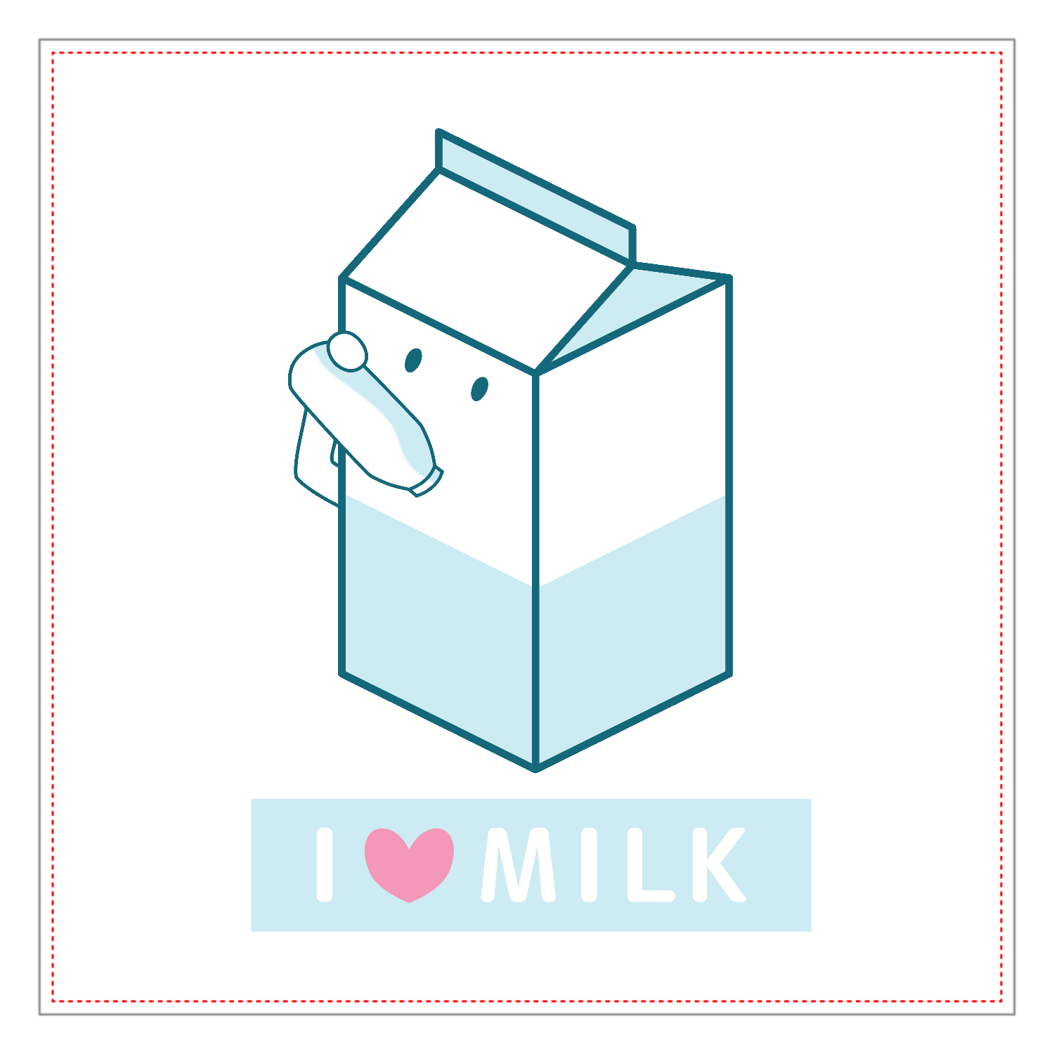 【I LOVE MILK】アクリルブロックアクリルブロック1