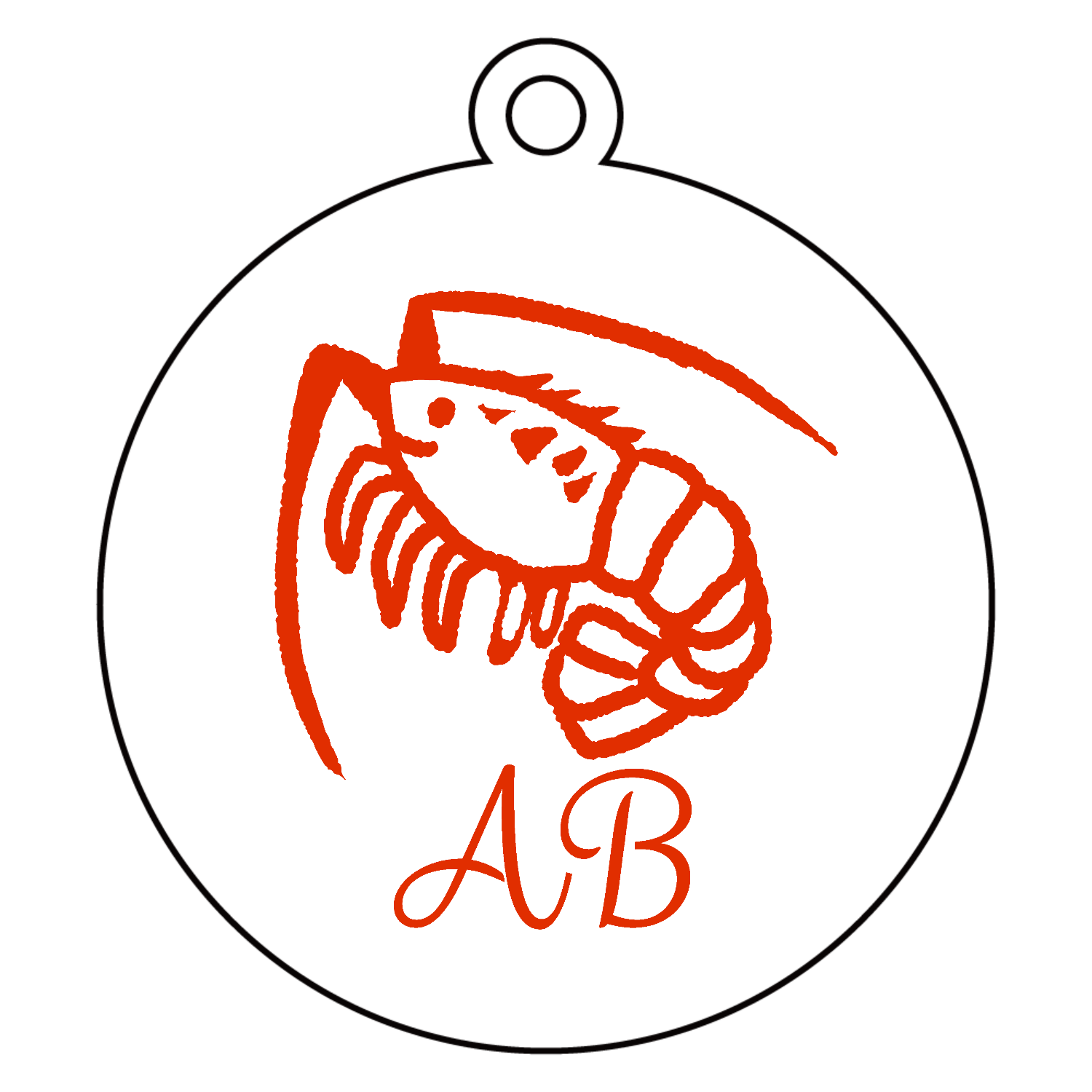 AB海老 アクリルキーホルダー　丸型 (6cm)