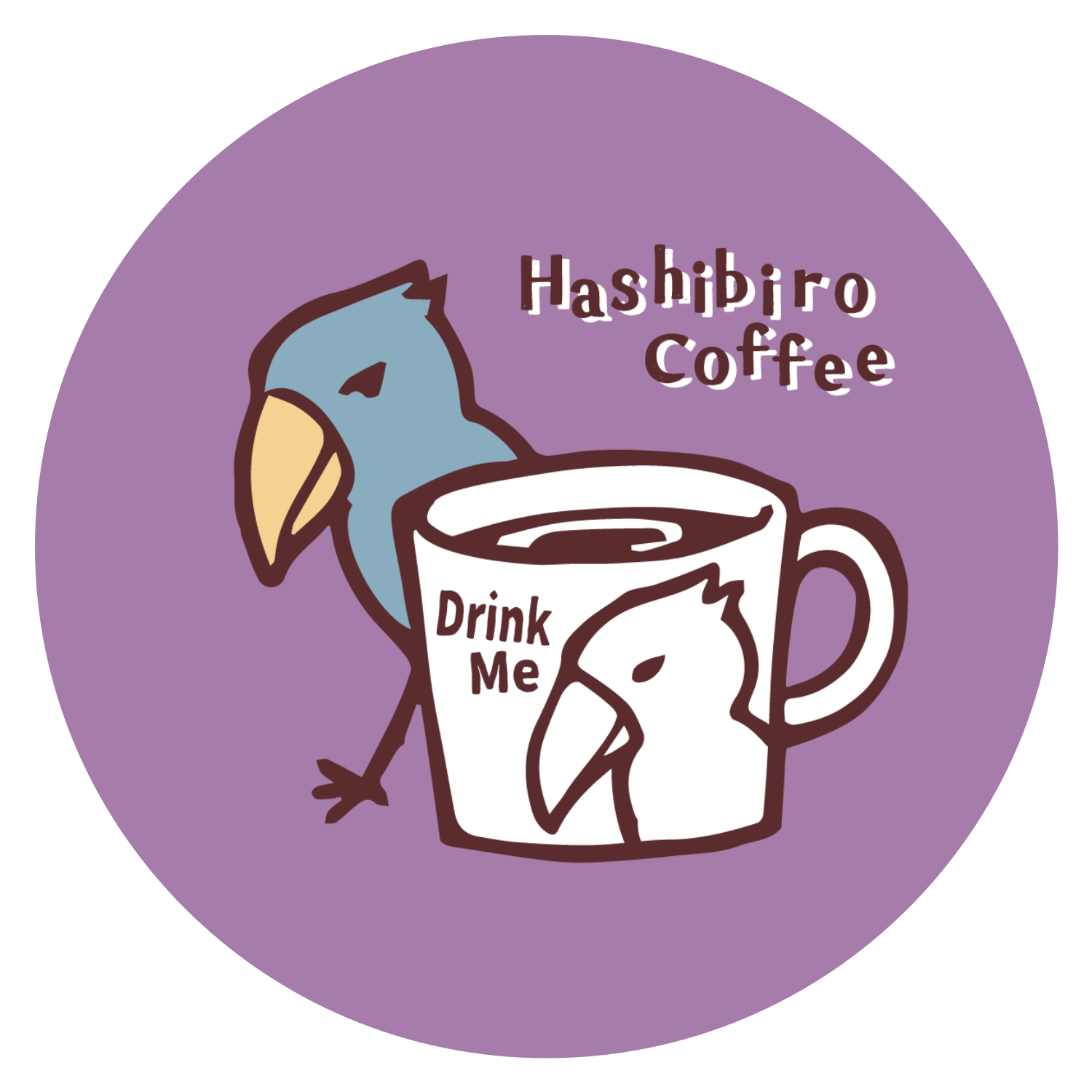 ハシビロコーヒー44mm缶バッジ1