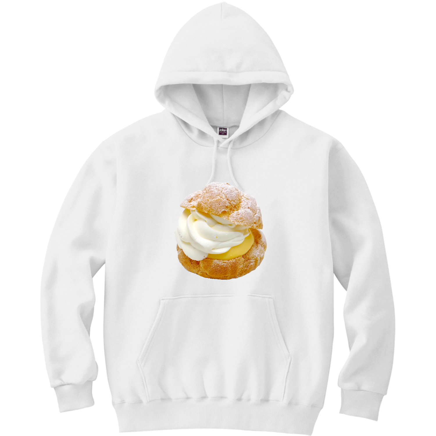 シュークリーム（生クリーム） 軽量プルパーカー (長袖プリント)