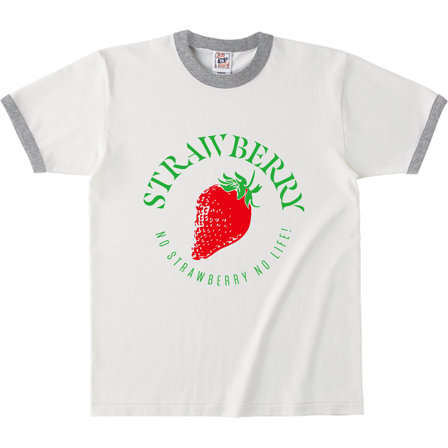 イチゴ大好き Strawberry オープンエンドマックスウェイトリンガーTシャツ