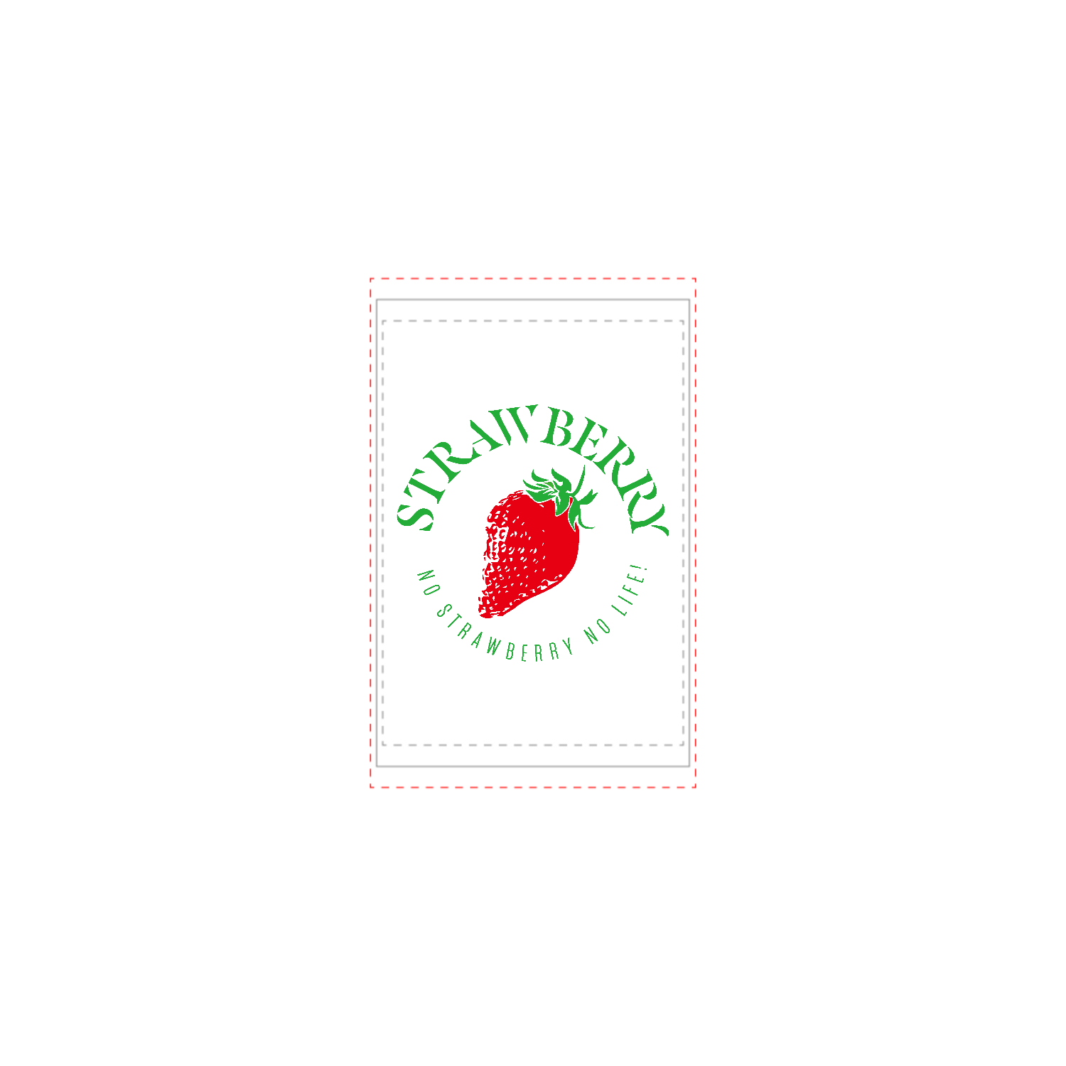 イチゴ大好き Strawberry タペストリー(B2サイズ／縦)