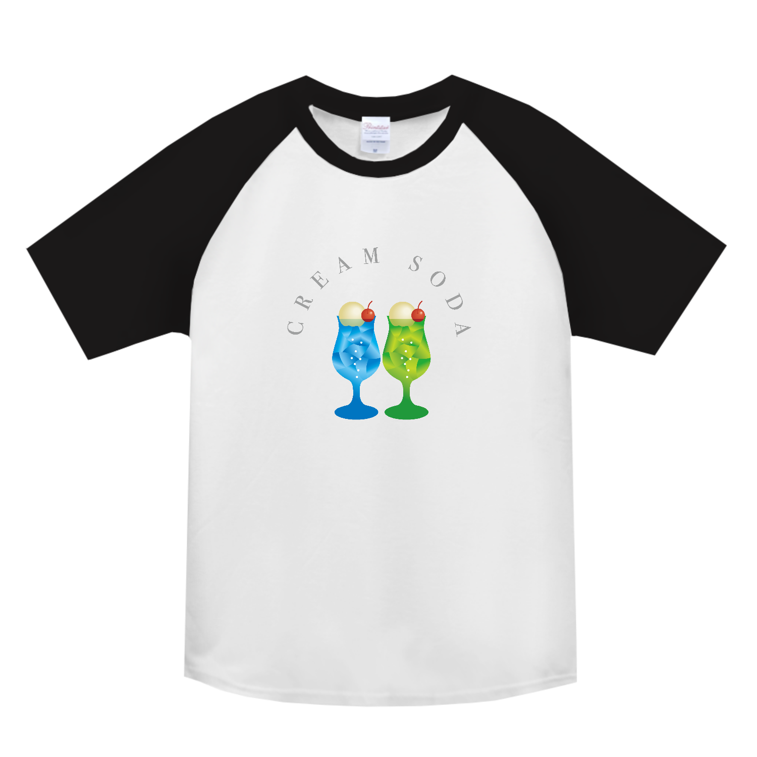 おいしいクリームソーダ・Cream Soda 3 ヘビーウェイトラグランＴシャツ