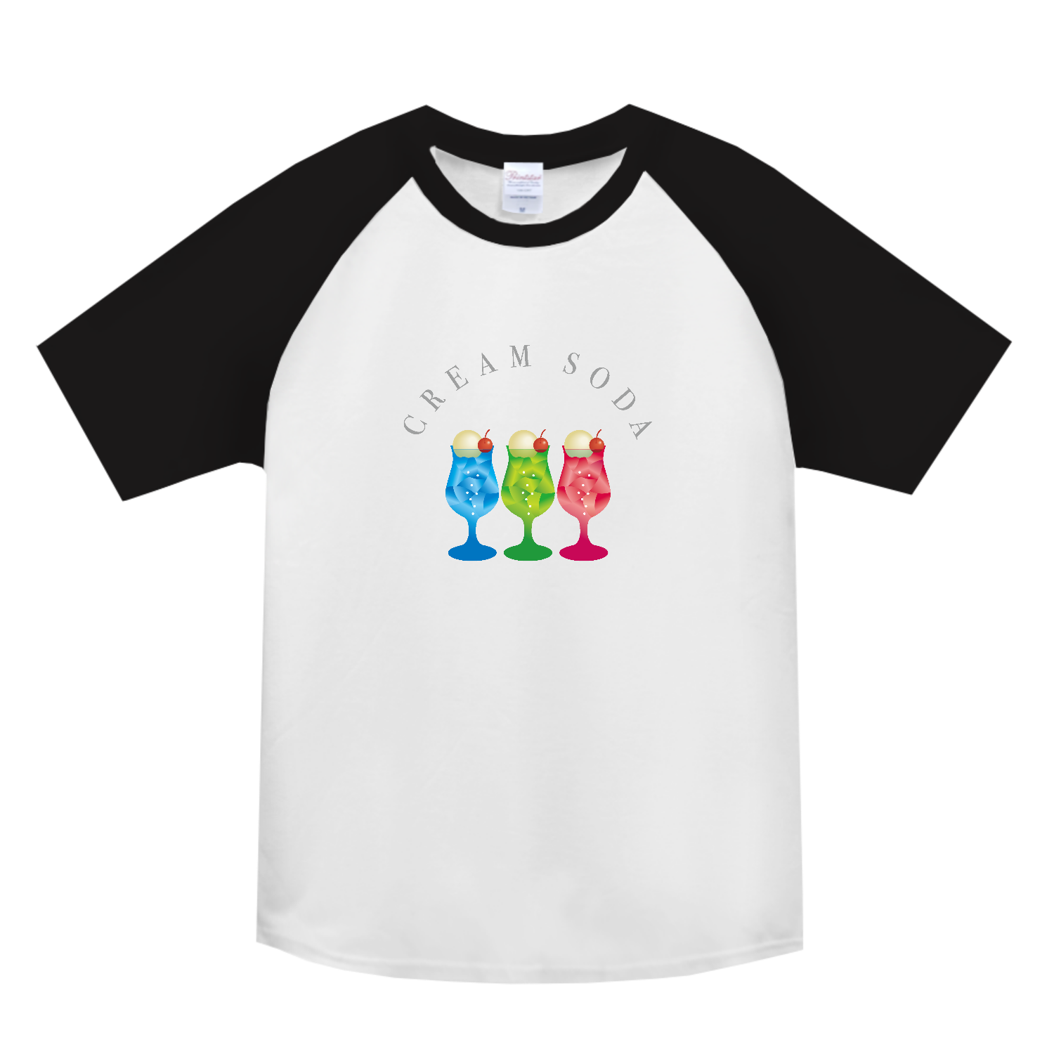 おいしいクリームソーダ・Cream Soda ヘビーウェイトラグランＴシャツ
