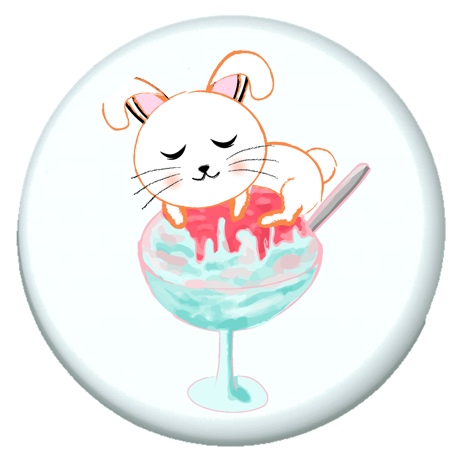 うさぎちゃんのかき氷 パネル｜チコデザ - オリラボマーケット