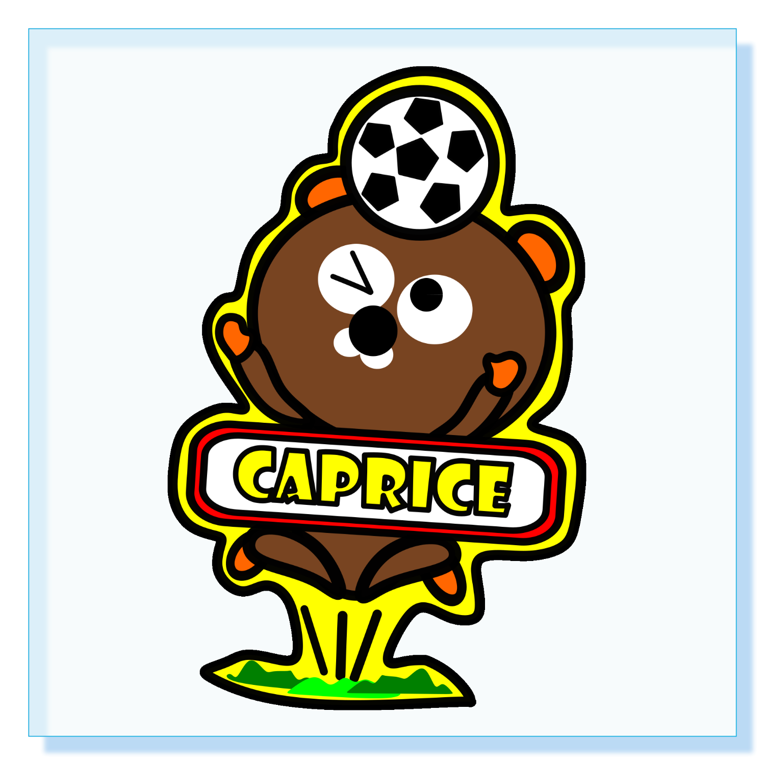 サッカーくまた アクリルブロック (100 x 100mm)