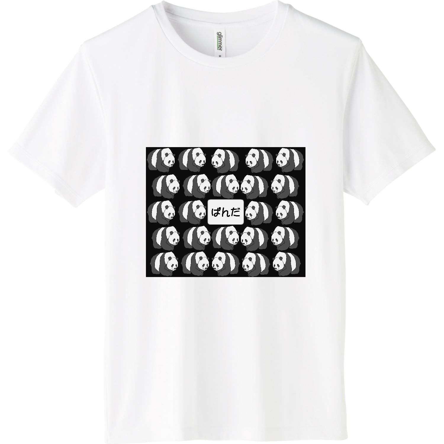 パンダ インターロックドライTシャツ