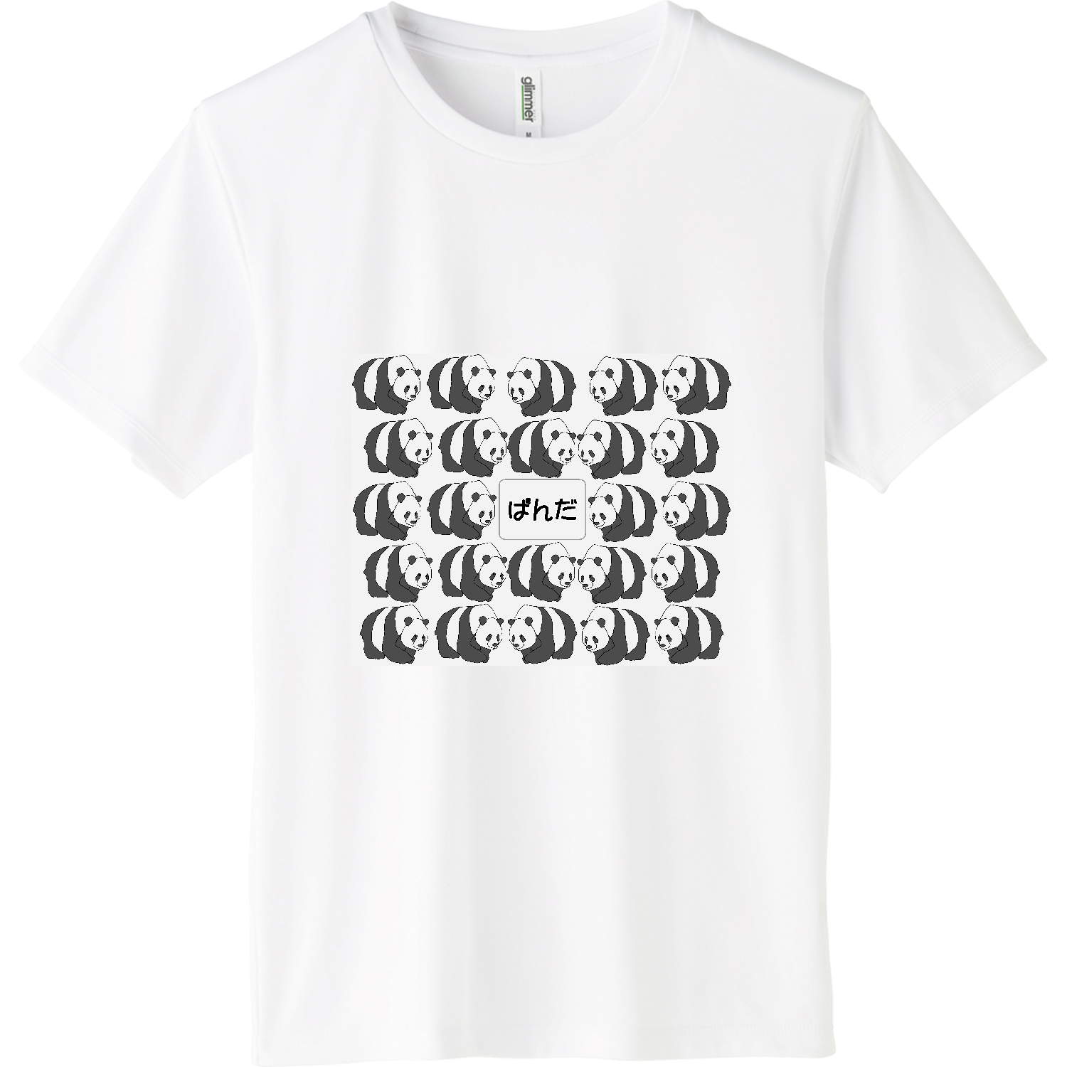 パンダ インターロックドライTシャツ