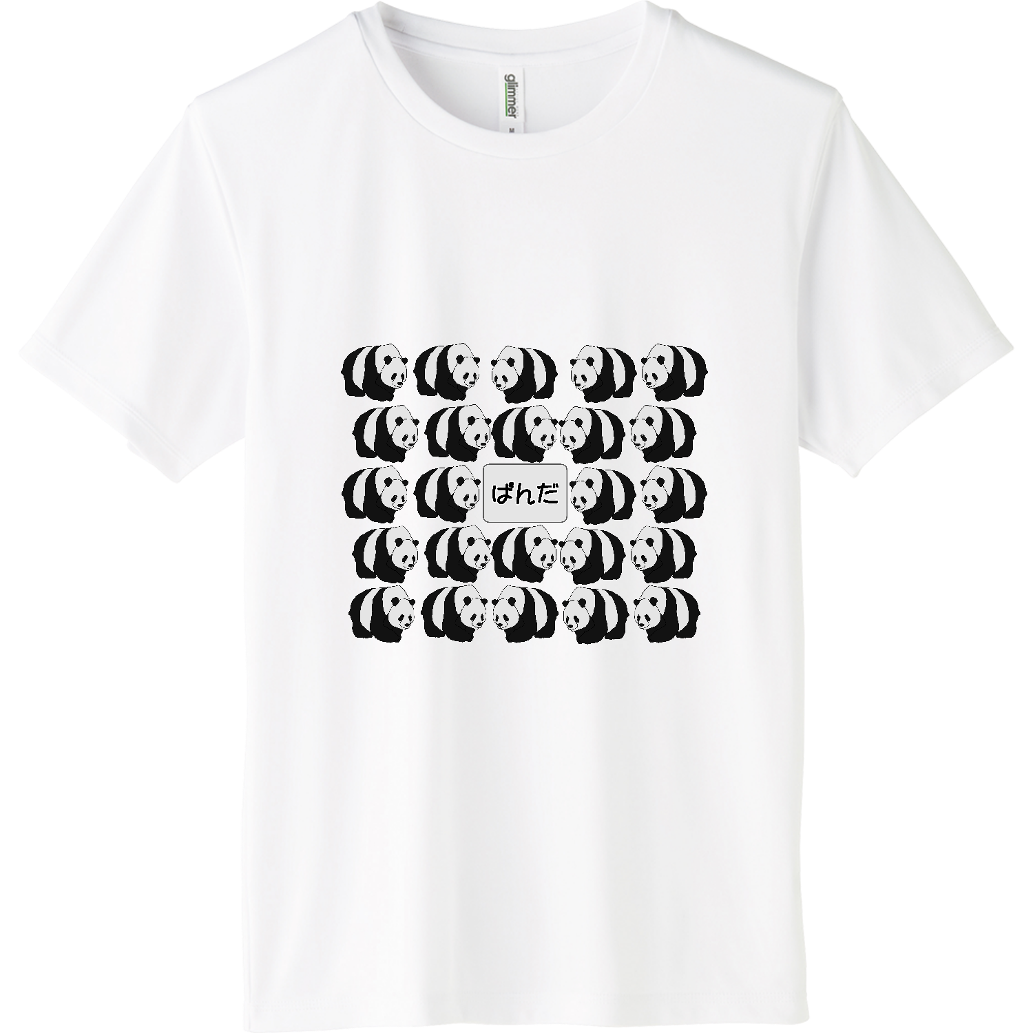 パンダ インターロックドライTシャツ