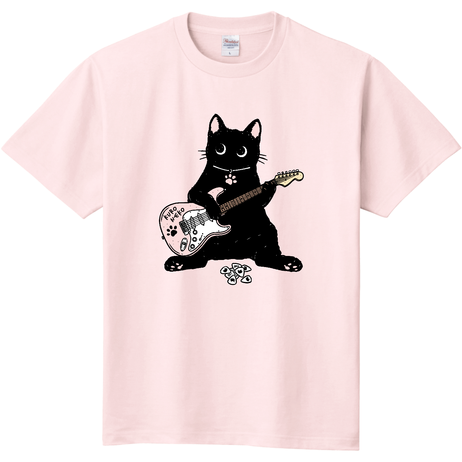 黒猫くん ギター type03 PK定番Tシャツの商品購入ページ